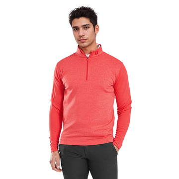 FootJoy Tonal Heather Chill Out Pullover Hibiscus