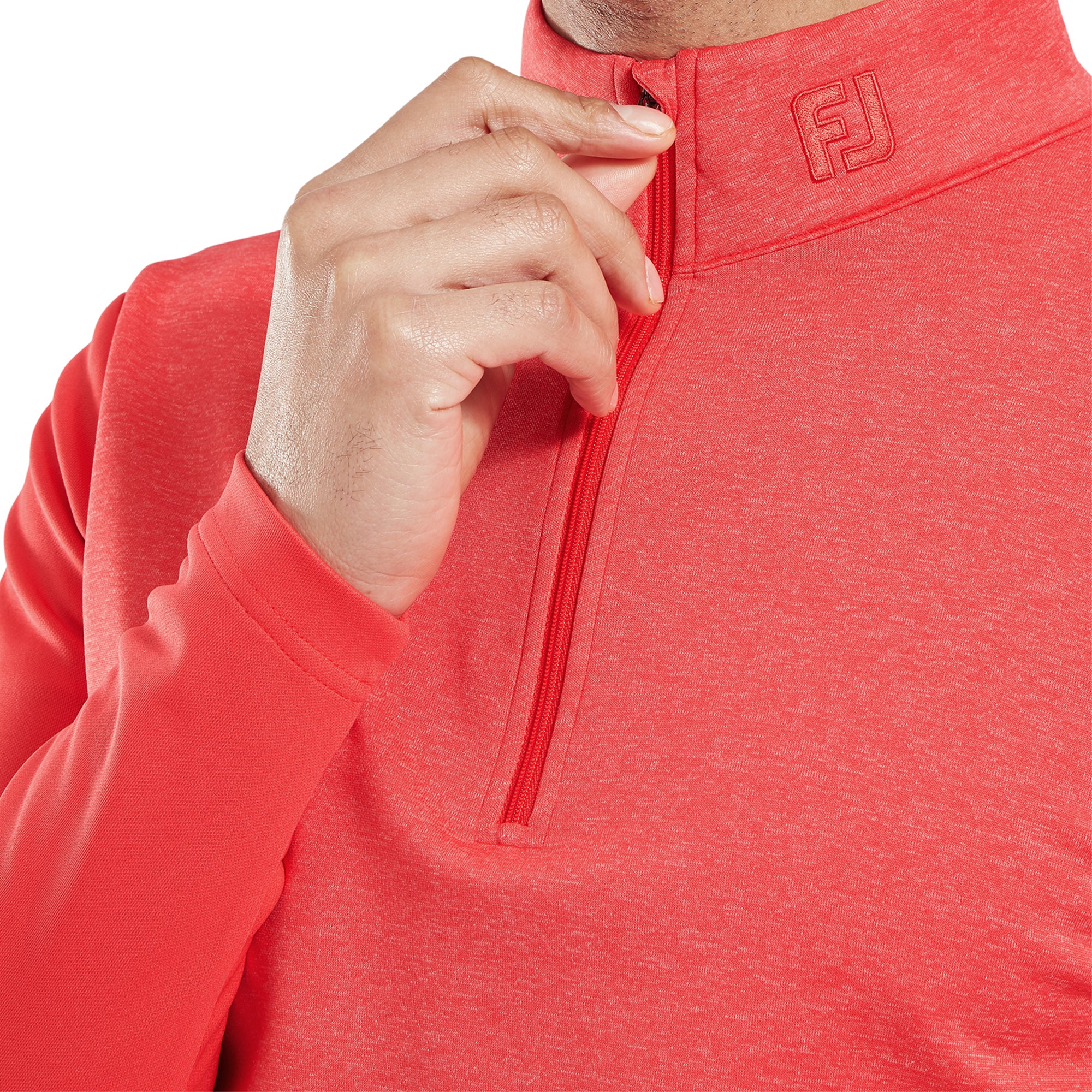 FootJoy Tonal Heather Chill Out Pullover Hibiscus