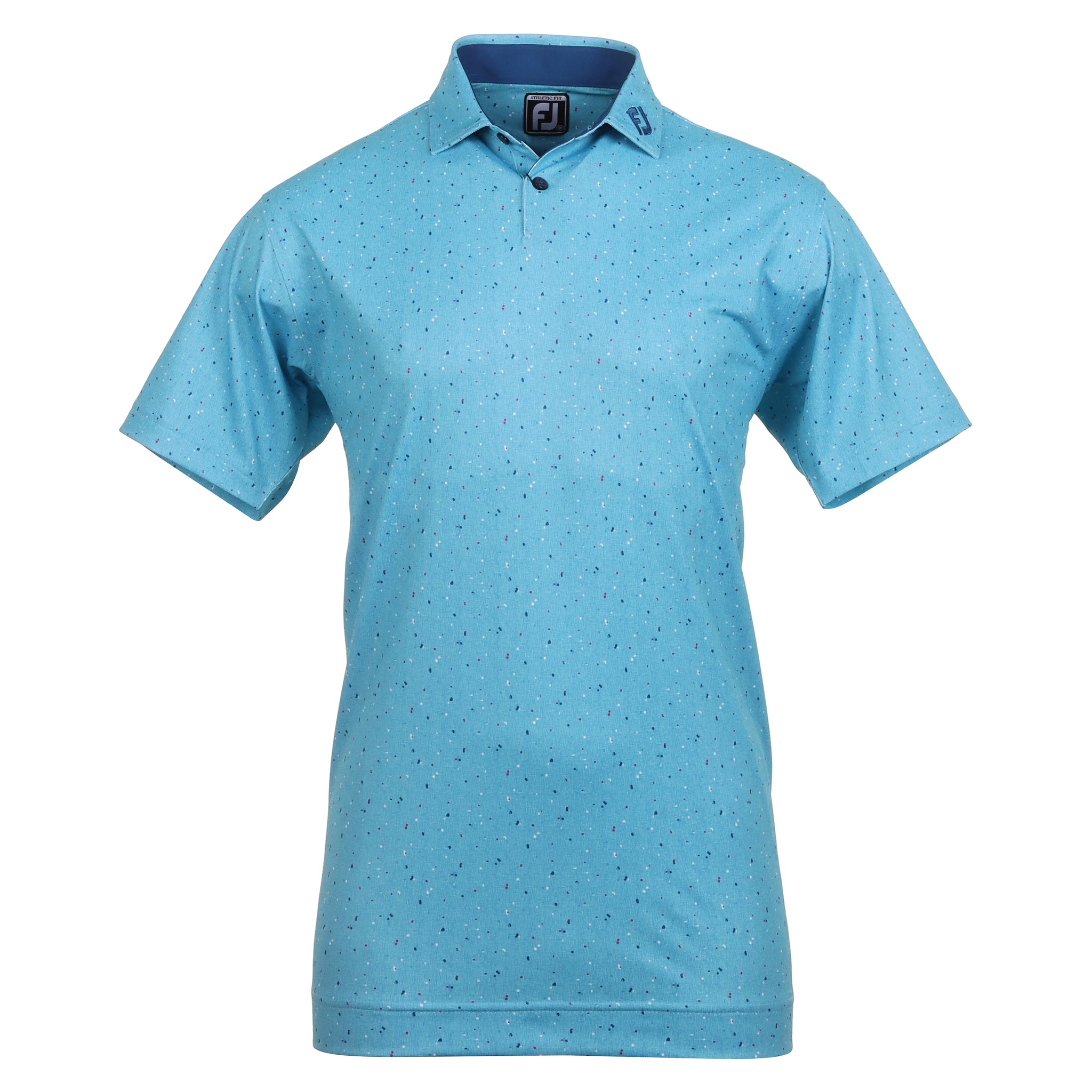 FootJoy Tweed Texture Pique Golf Shirt 81596 Blue Sky Function18