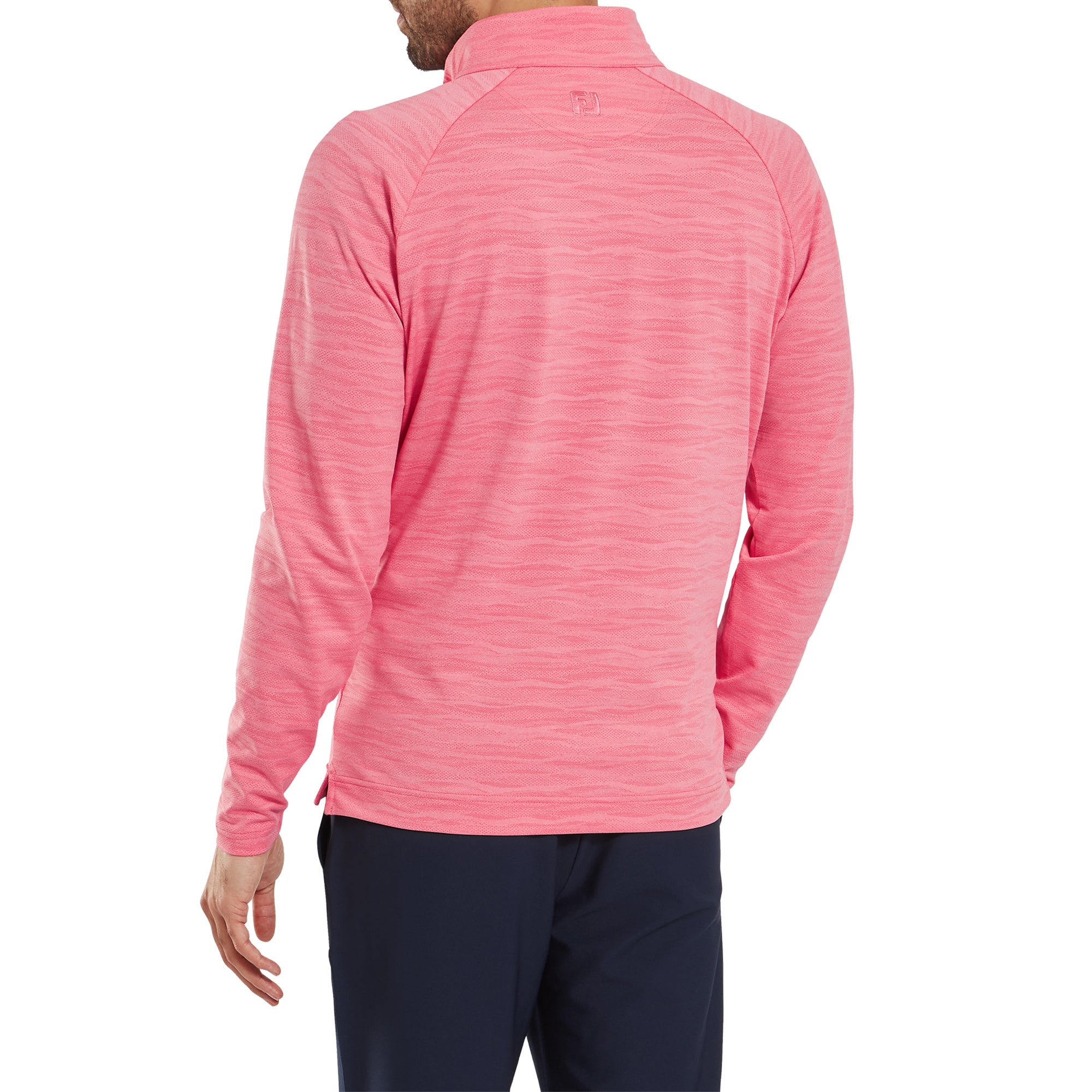 FootJoy Wave Jacquard Chill Out Pullover Pink Lemonade