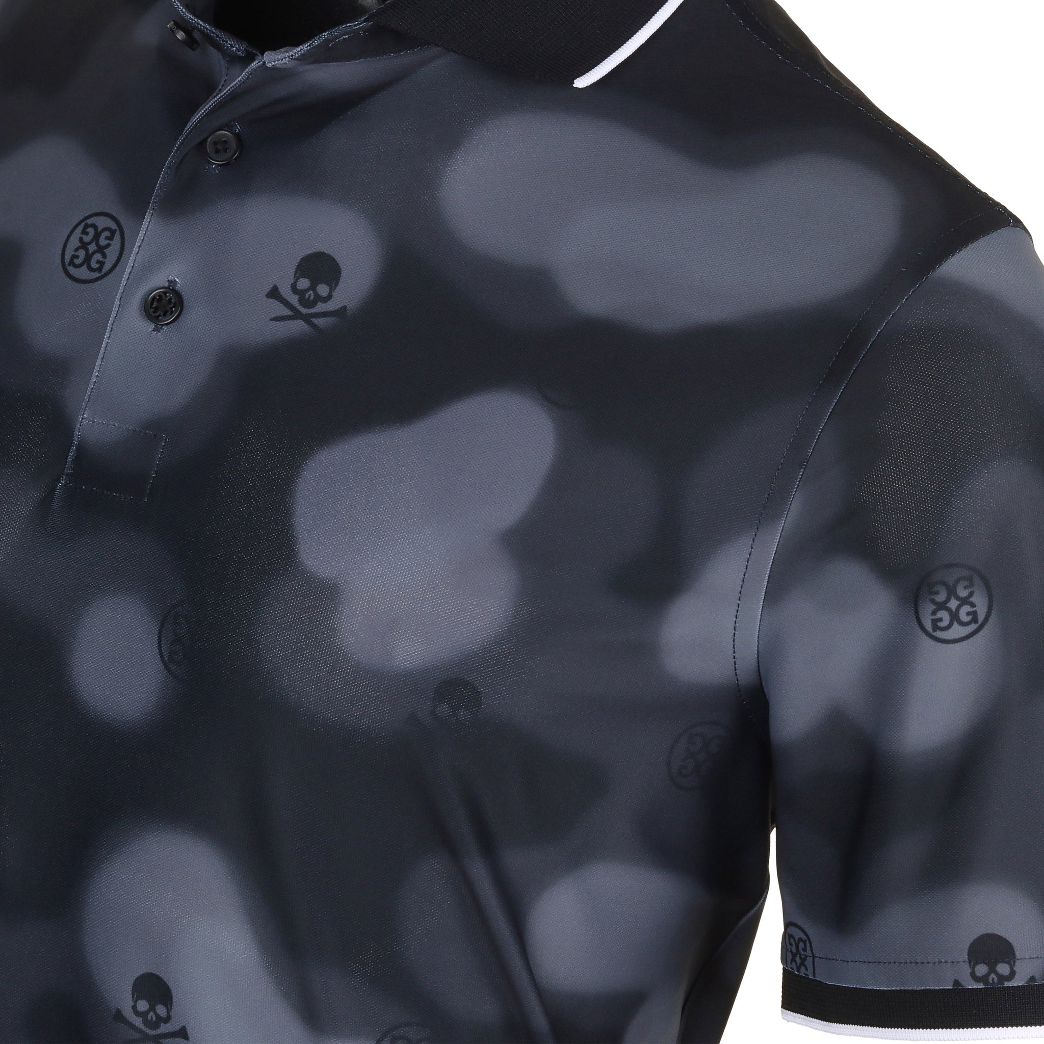 G/FORE Blur Icon Camo Tech Pique Polo Onyx