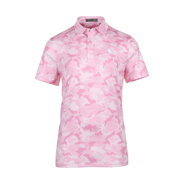 G/FORE Mapped Camo Tech Jersey Polo Blush/White