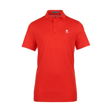 G/FORE Rib Gusset Tech Pique Polo Poppy/Blush 