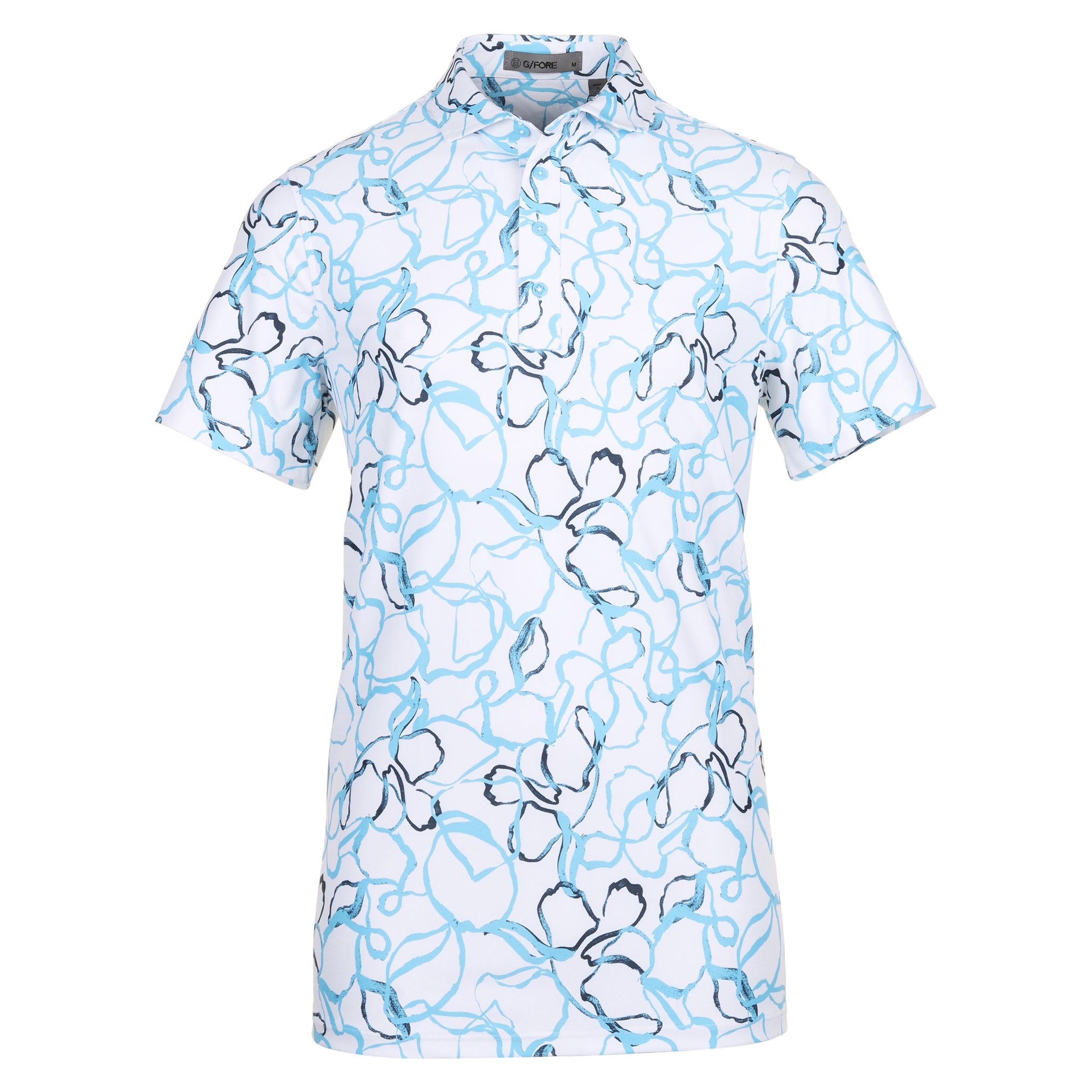 G/FORE Watercolour Floral Tech Pique Polo