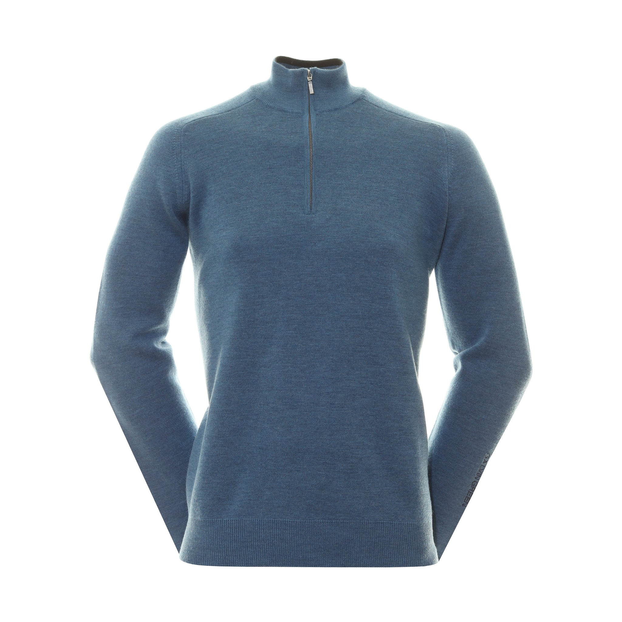 Galvin Green Chester Half Zip Sweater Blue Melange 9587