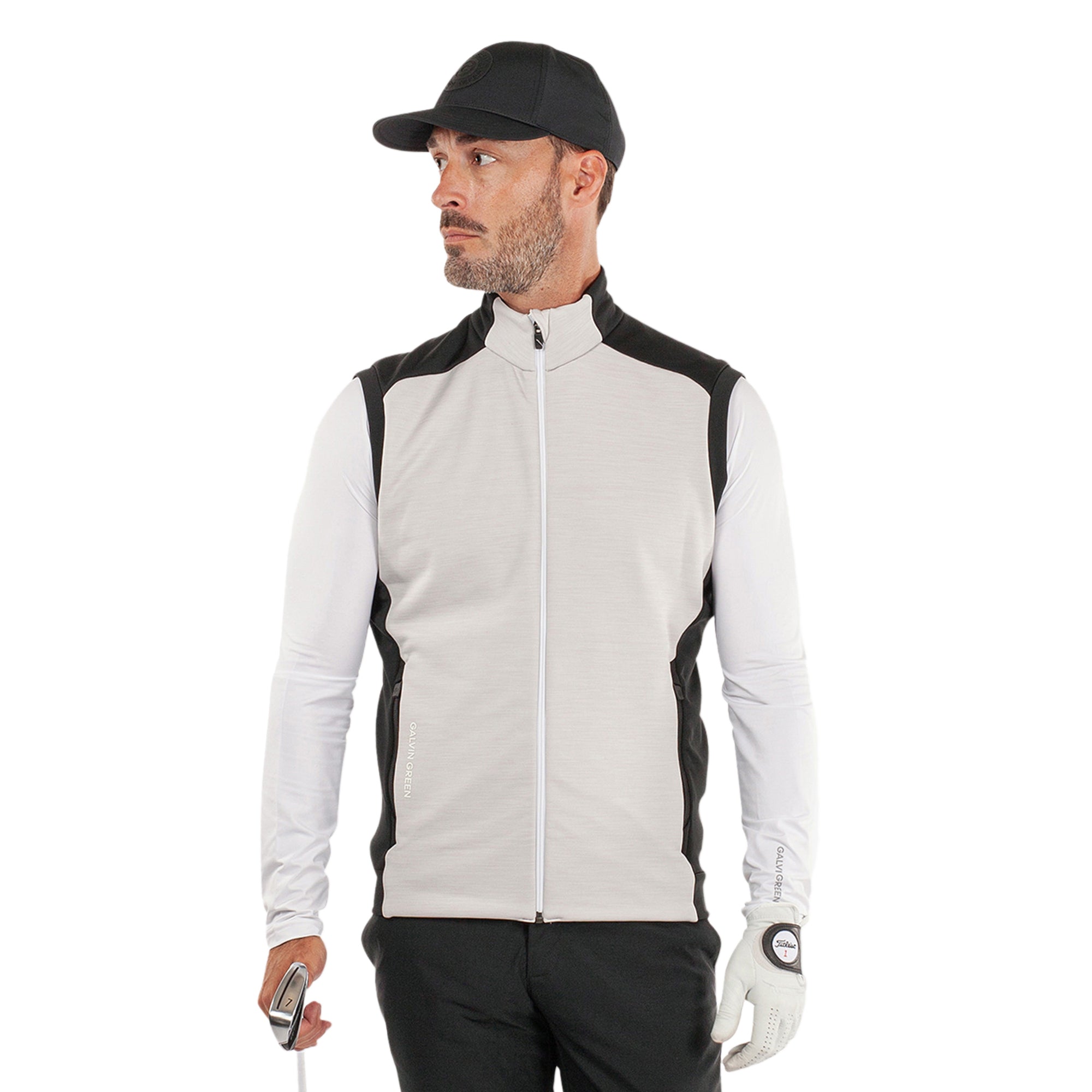 Galvin Green Dolph Insula Golf Vest - Cool Grey/Black 8774