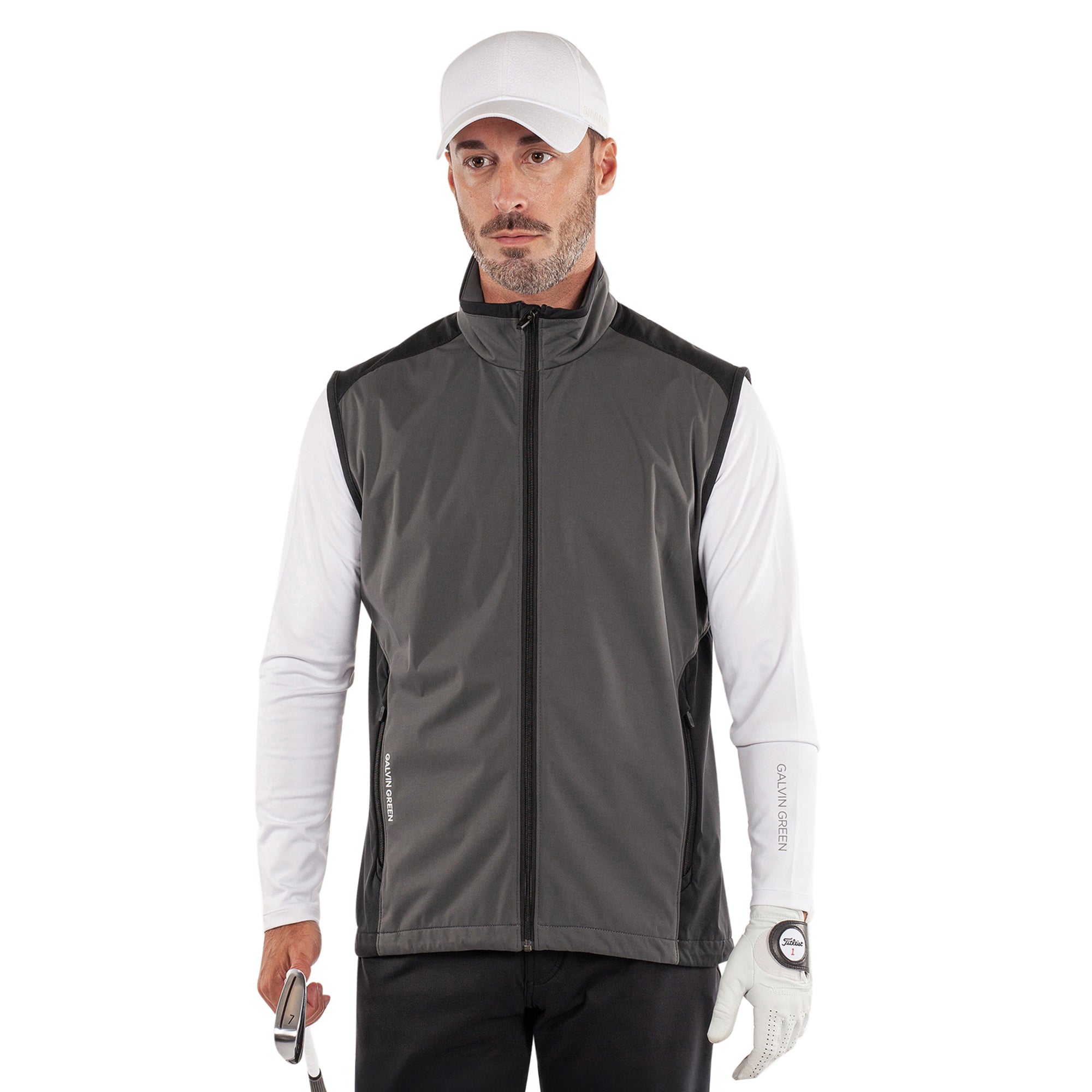 Galvin Green Leo Interface-1 Golf Vest - Forged Iron/Black 9237