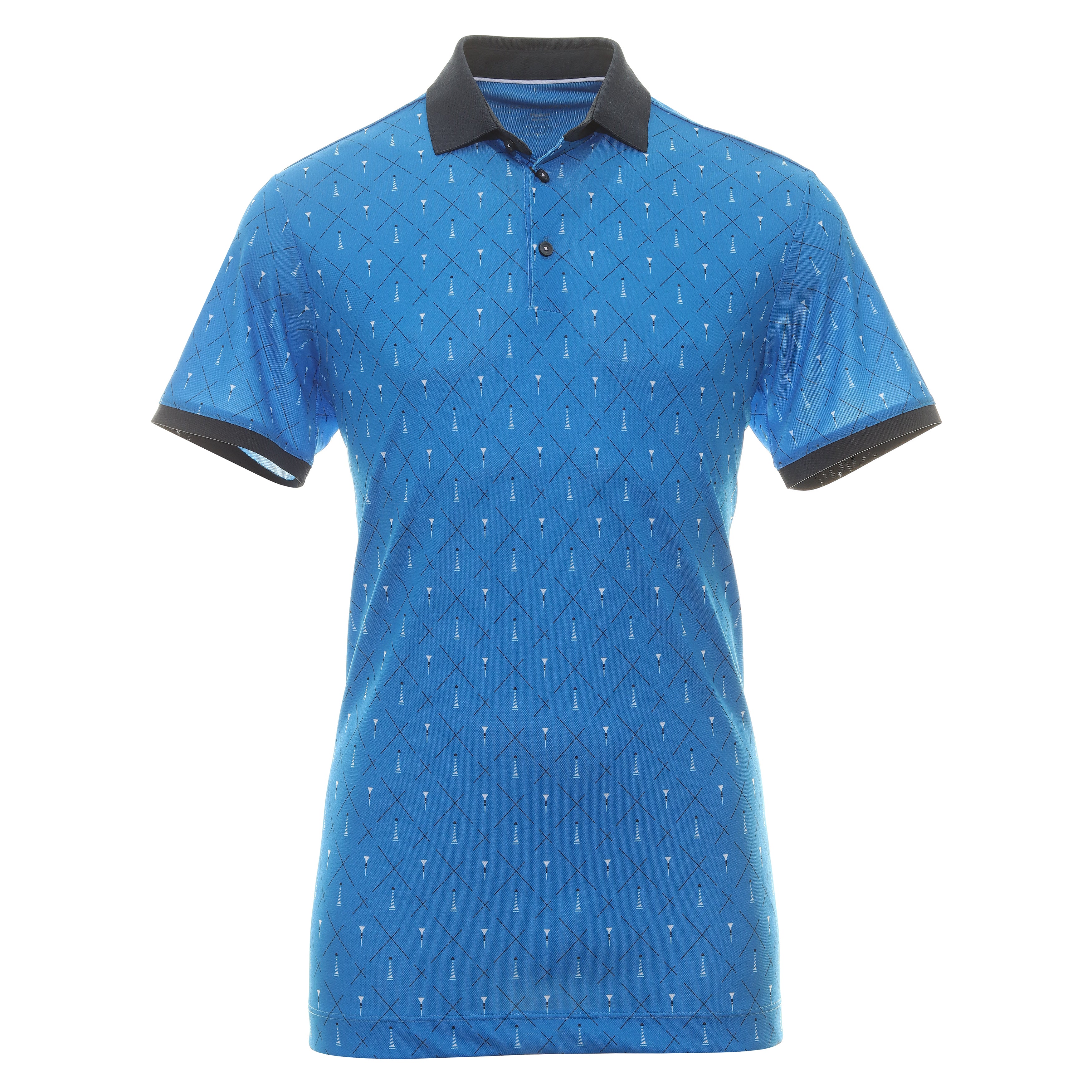 Galvin Green Manolo Ventil8+ Golf Shirt Blue White Navy 9382 ...