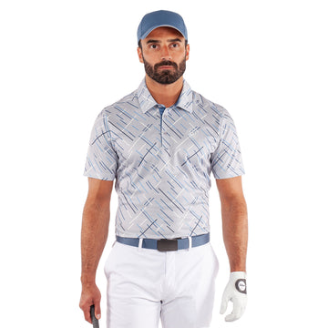 Galvin Green Mathias Ventil8+ Golf Shirt - Cool Grey/Navy 9094