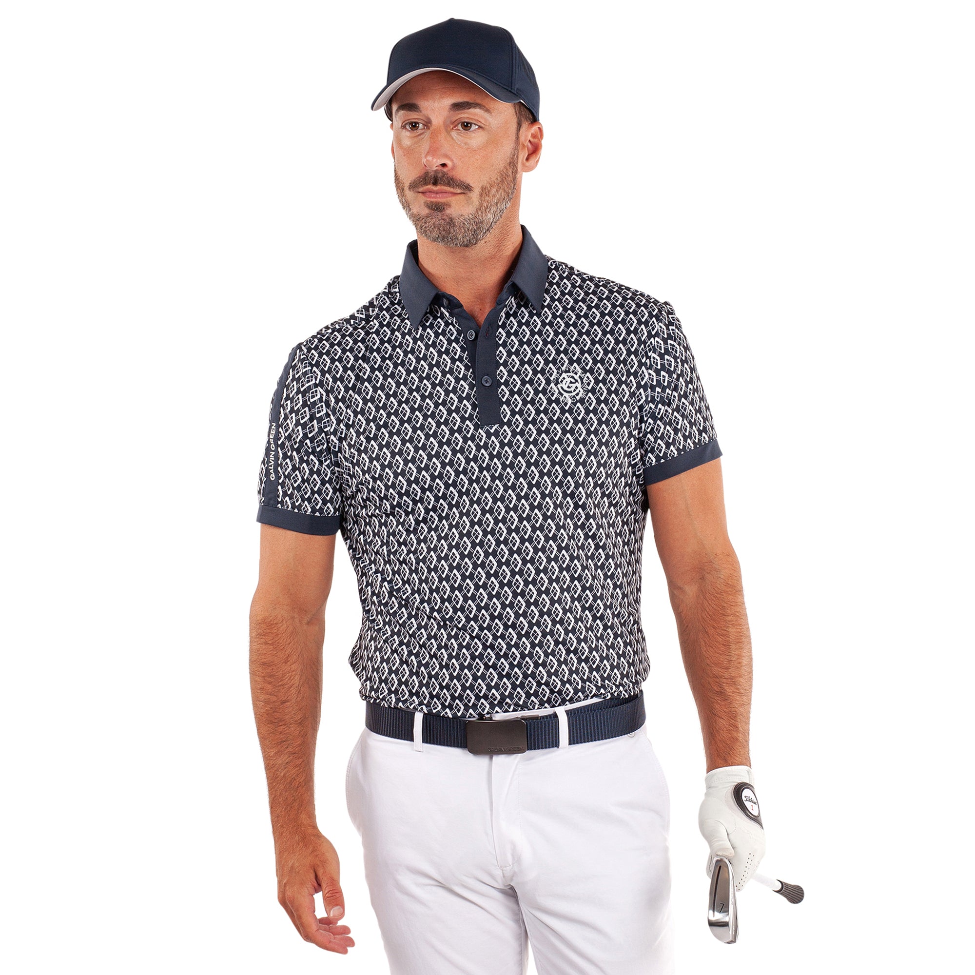 Galvin Green Maxwell Ventil8+ Golf Shirt - Navy/Cool Grey 9798