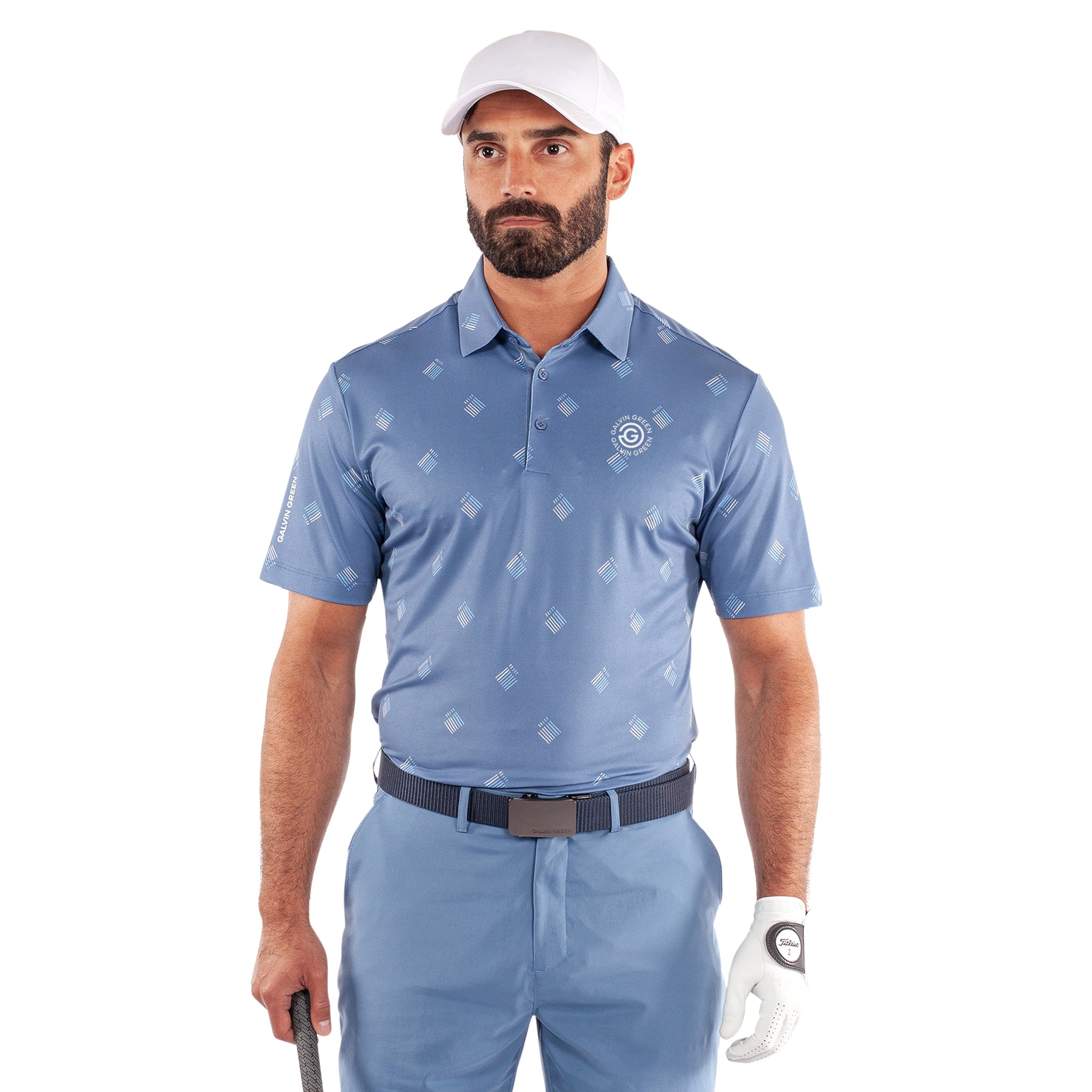 Galvin Green Memo Ventil8+ Golf Shirt - Moonlight Blue 8840