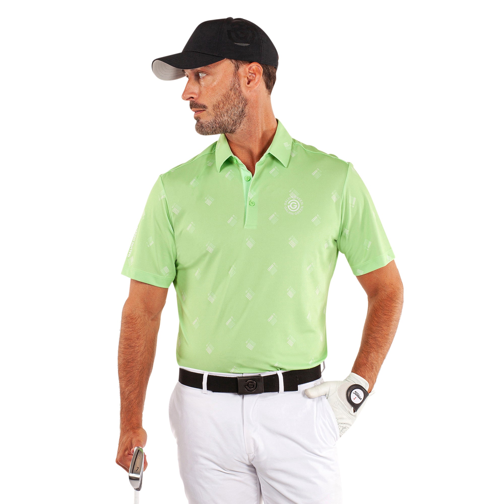 Galvin Green Memo Ventil8+ Golf Shirt - Fresh Green 8841