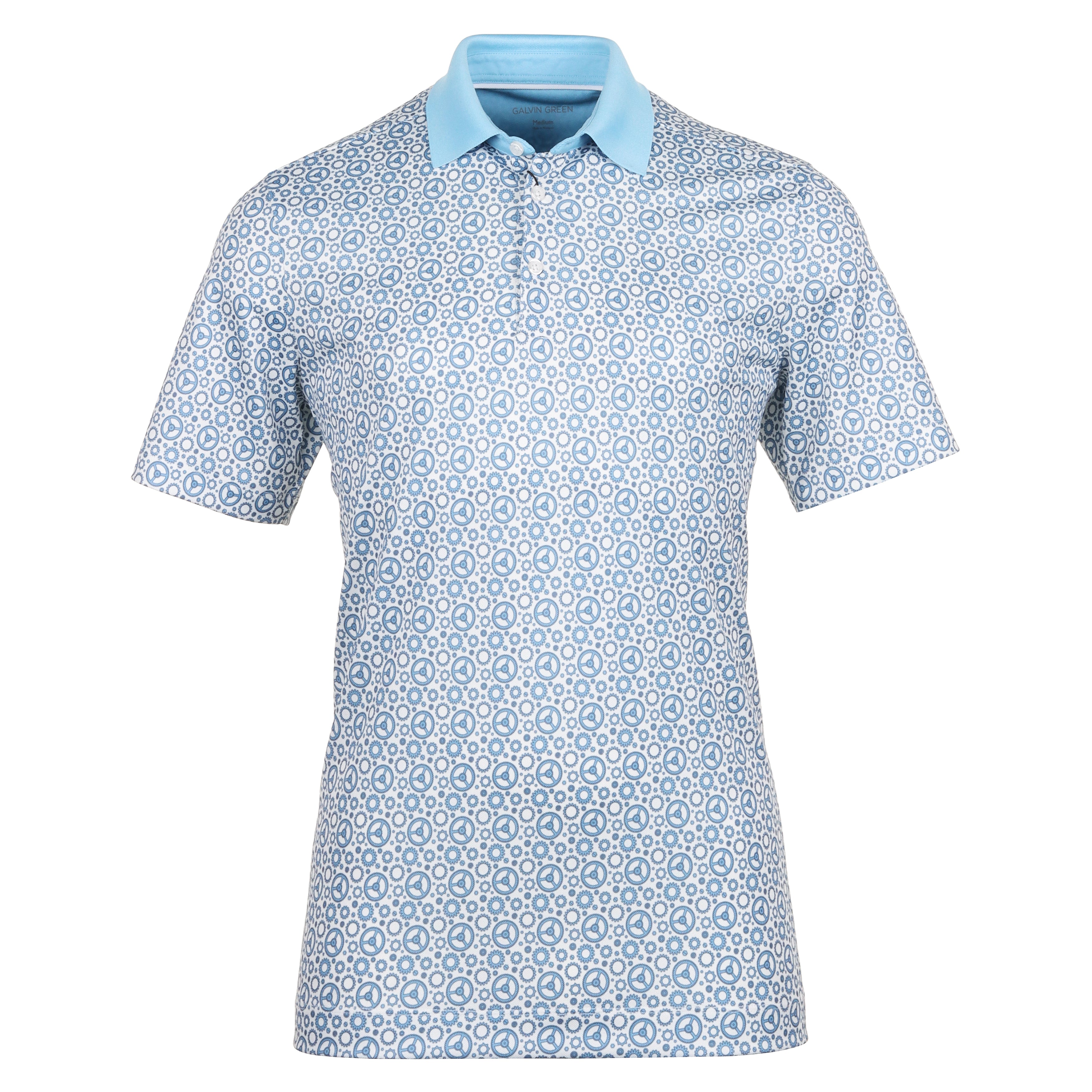 Galvin Green Miracle Ventil8+ Golf Shirt Alaskan Blue White 9851 ...