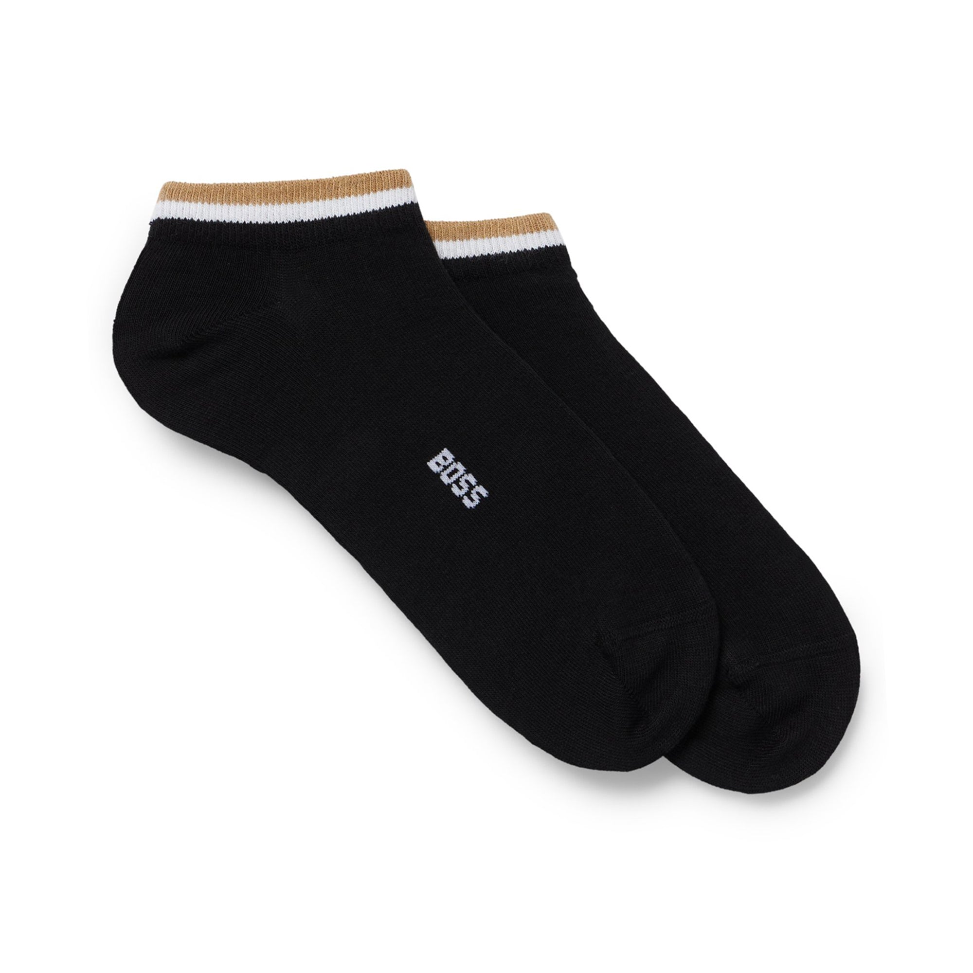 BOSS 2 Pair Signature Stripe Ankle Socks 50491192 Black 001 | Function18