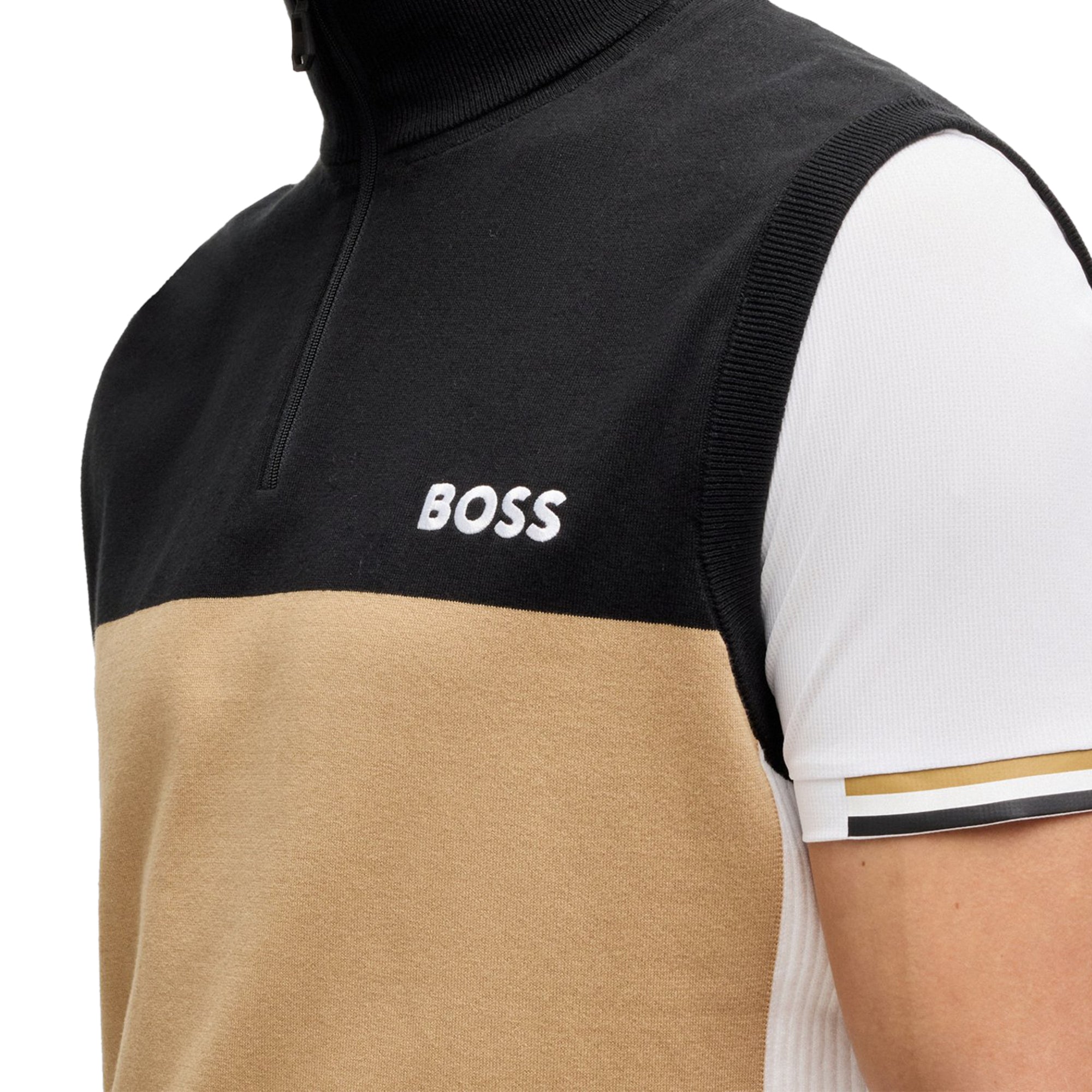 BOSS K_Golf Sweater Vest SP25 Black 001