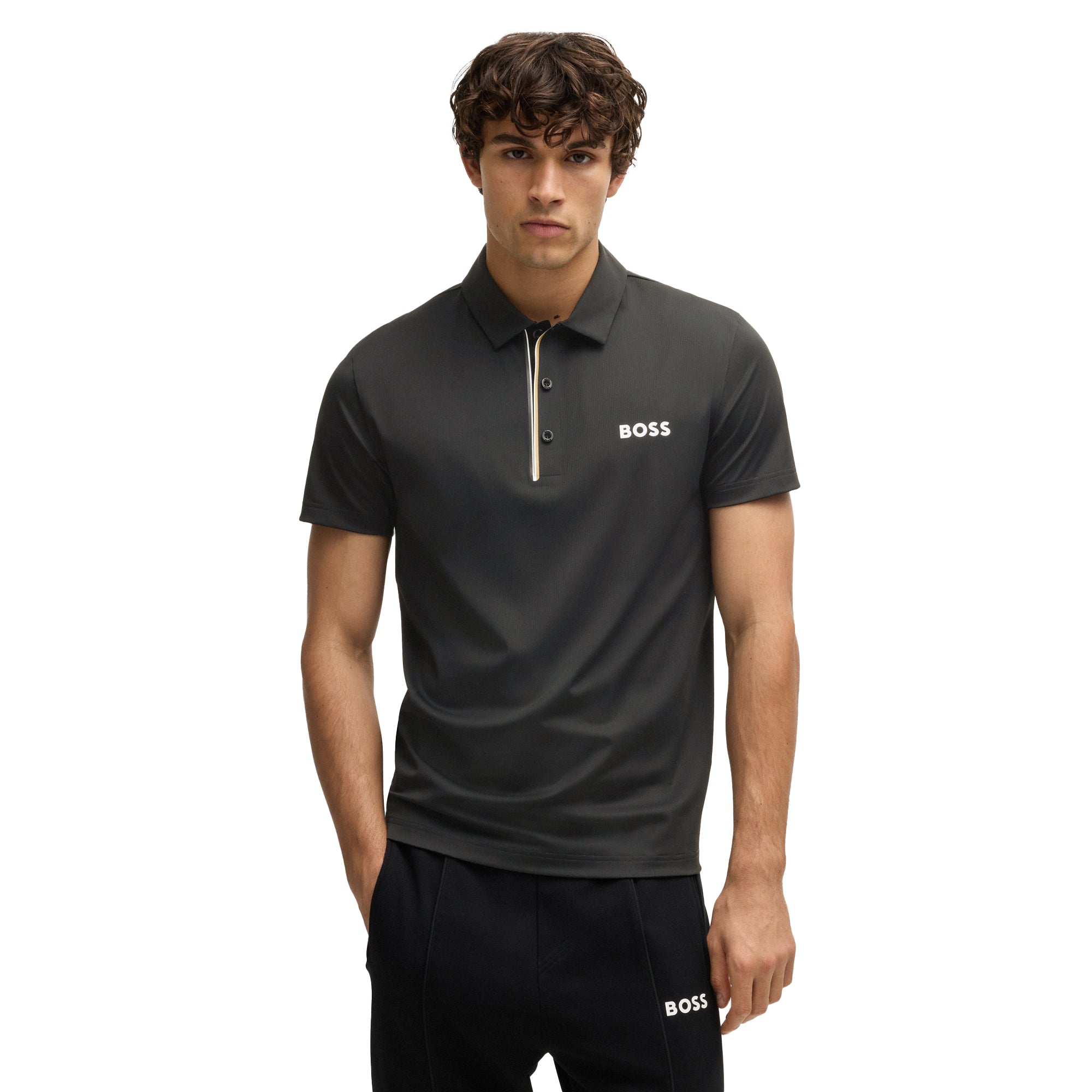 BOSS Paddytech Pro Polo Shirt SP25 Black 001