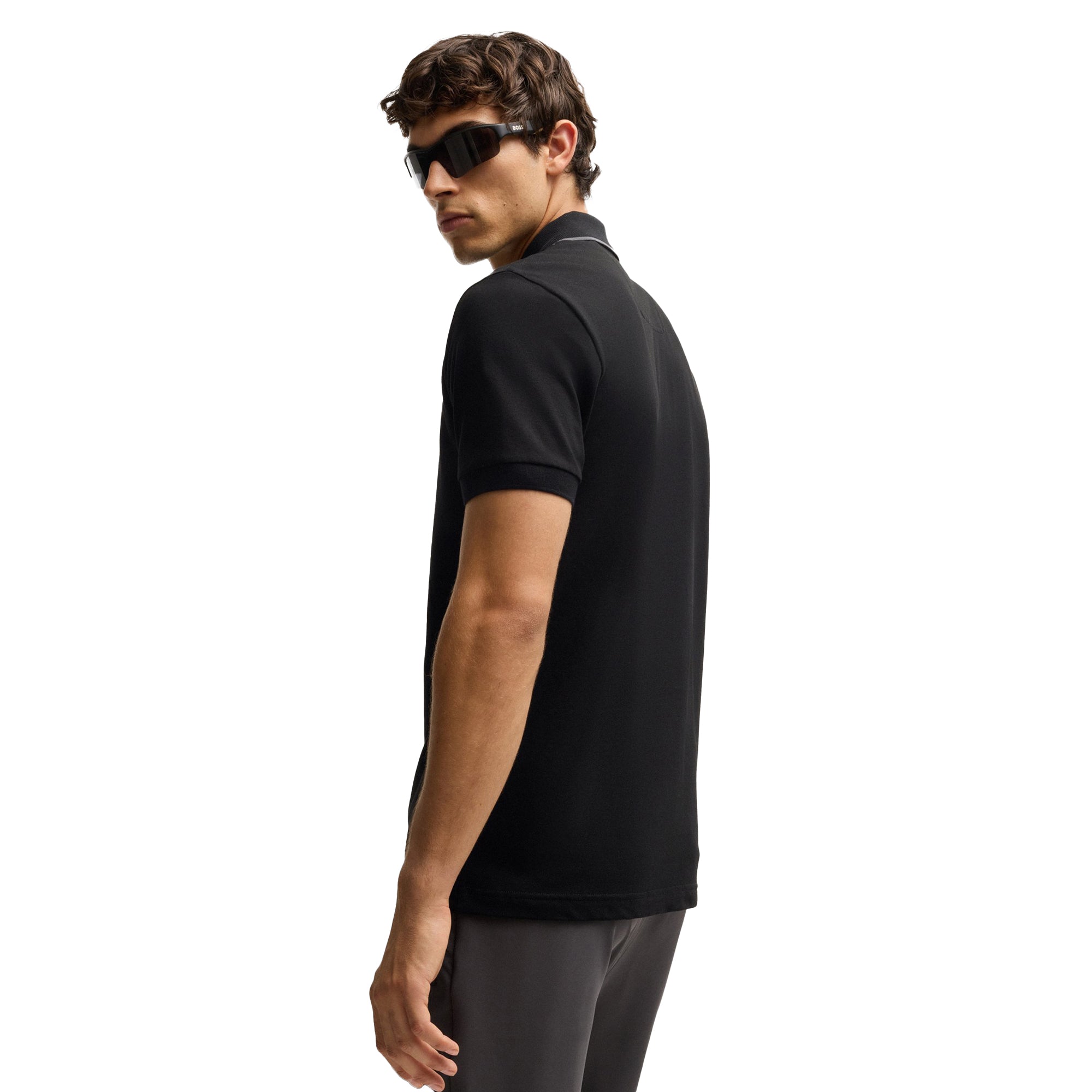 BOSS Philix Tape Polo Shirt SP25 Black 001