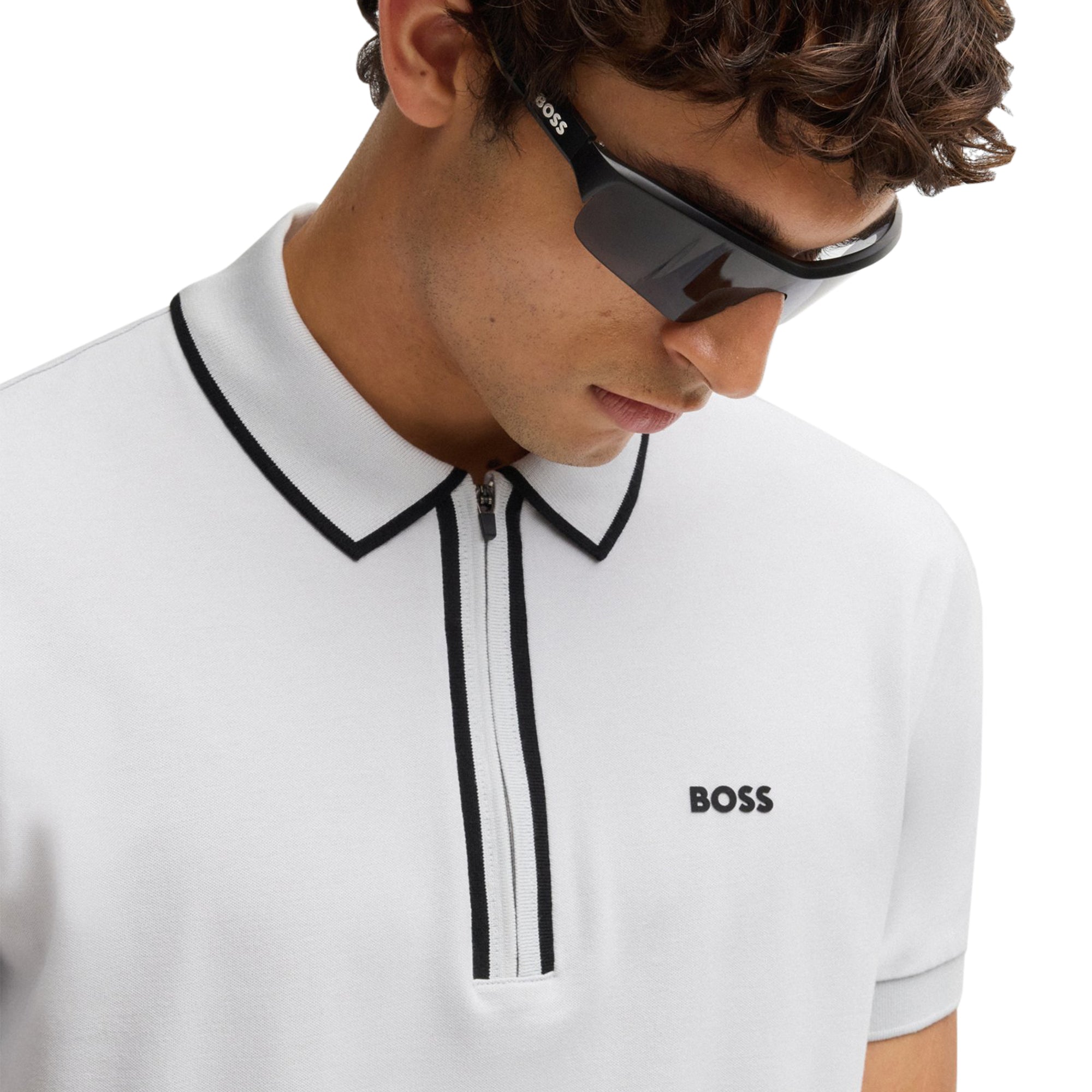 BOSS Philix Tape Polo Shirt SP25 Micro Chip 054