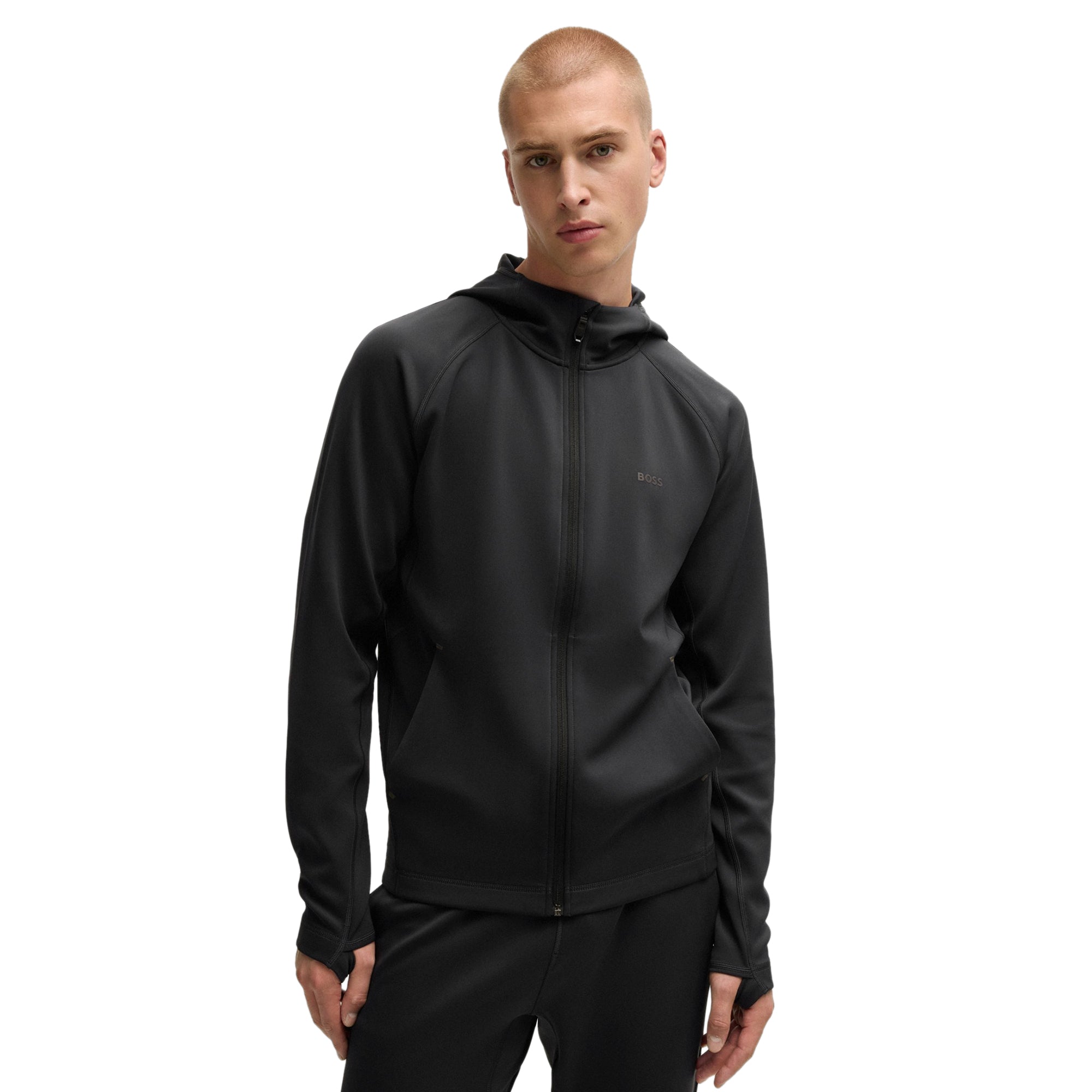 BOSS Sicon Active Full Zip Hoodie SP25 Black 001