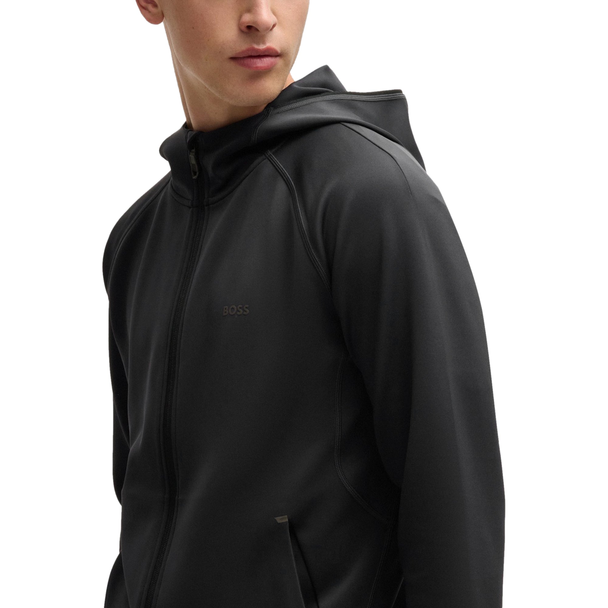 BOSS Sicon Active Full Zip Hoodie SP25 Black 001