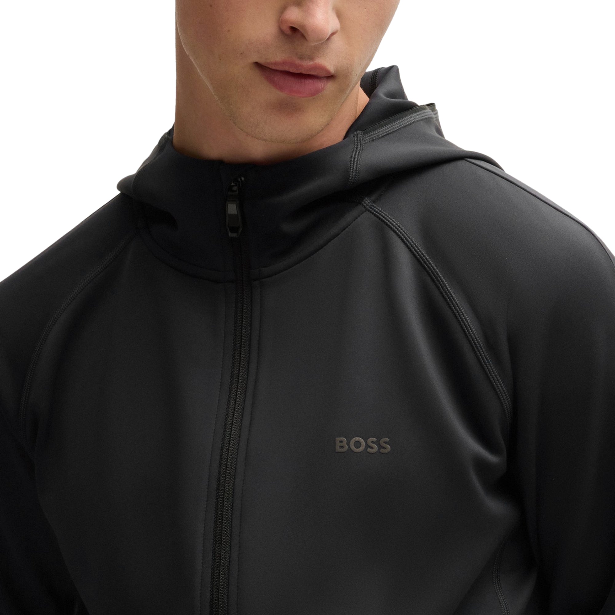 BOSS Sicon Active Full Zip Hoodie SP25 Black 001