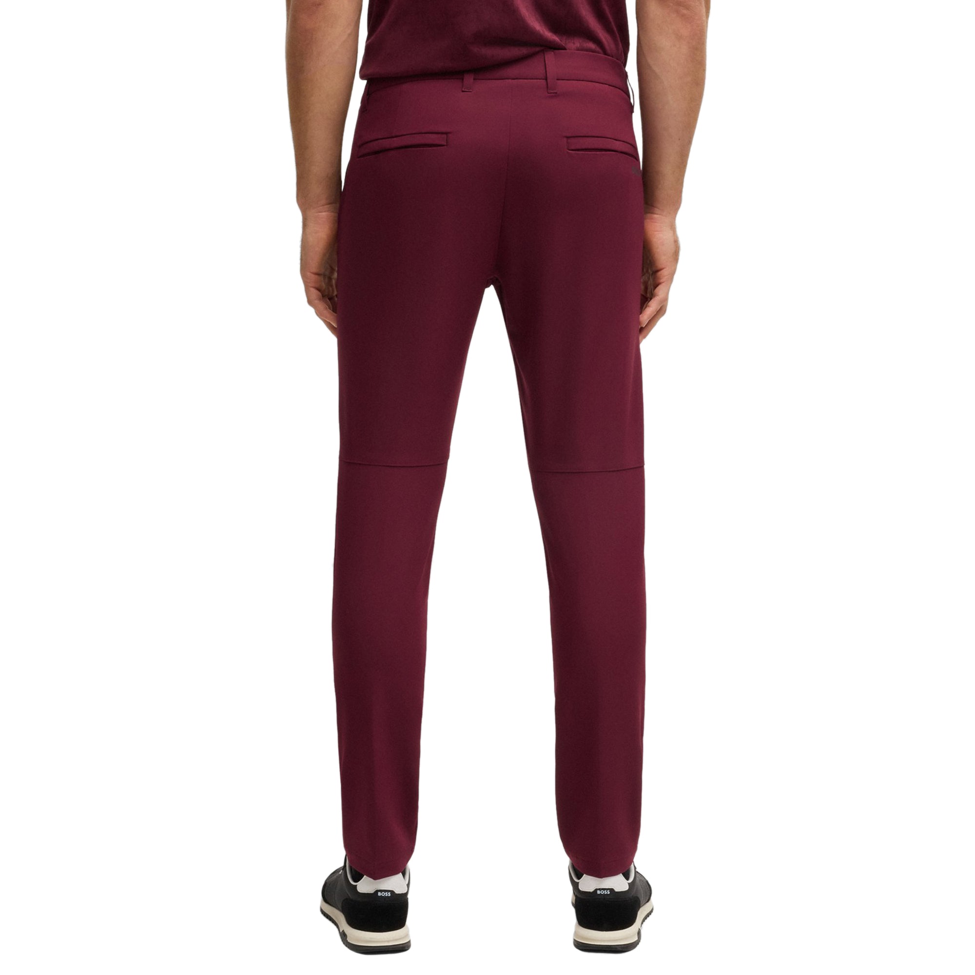 BOSS T_Commuter-Slim Golf Trousers SP25 Burgundy 614