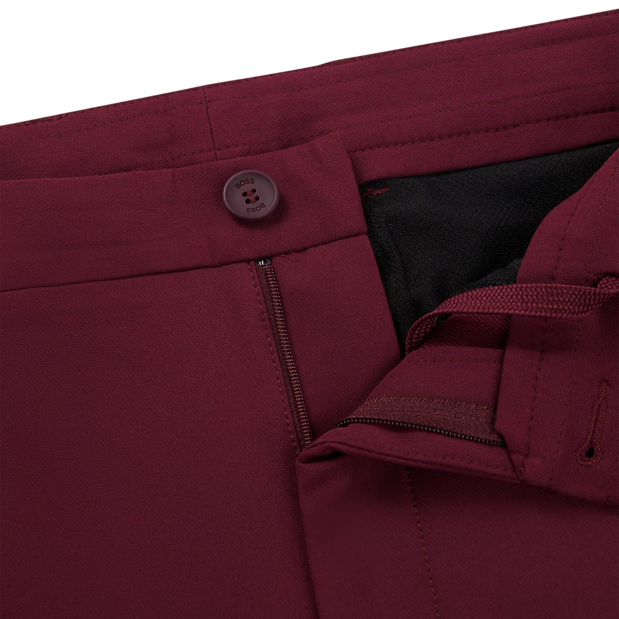 BOSS T_Commuter-Slim Golf Trousers SP25 Burgundy 614