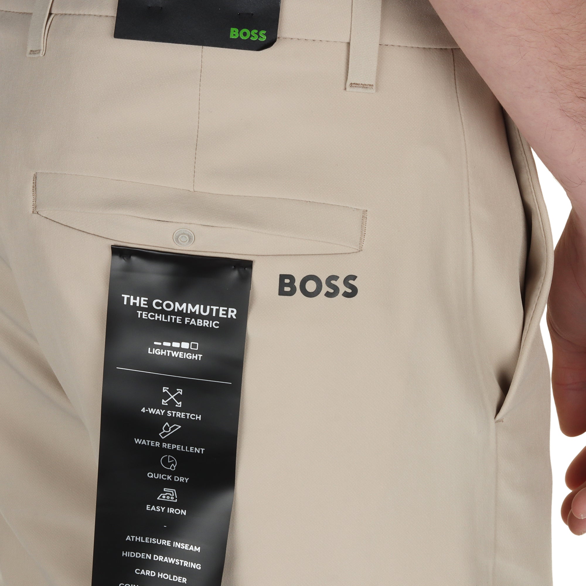 BOSS T_Commuter-Slim Golf Trousers SP25 Medium Beige 269