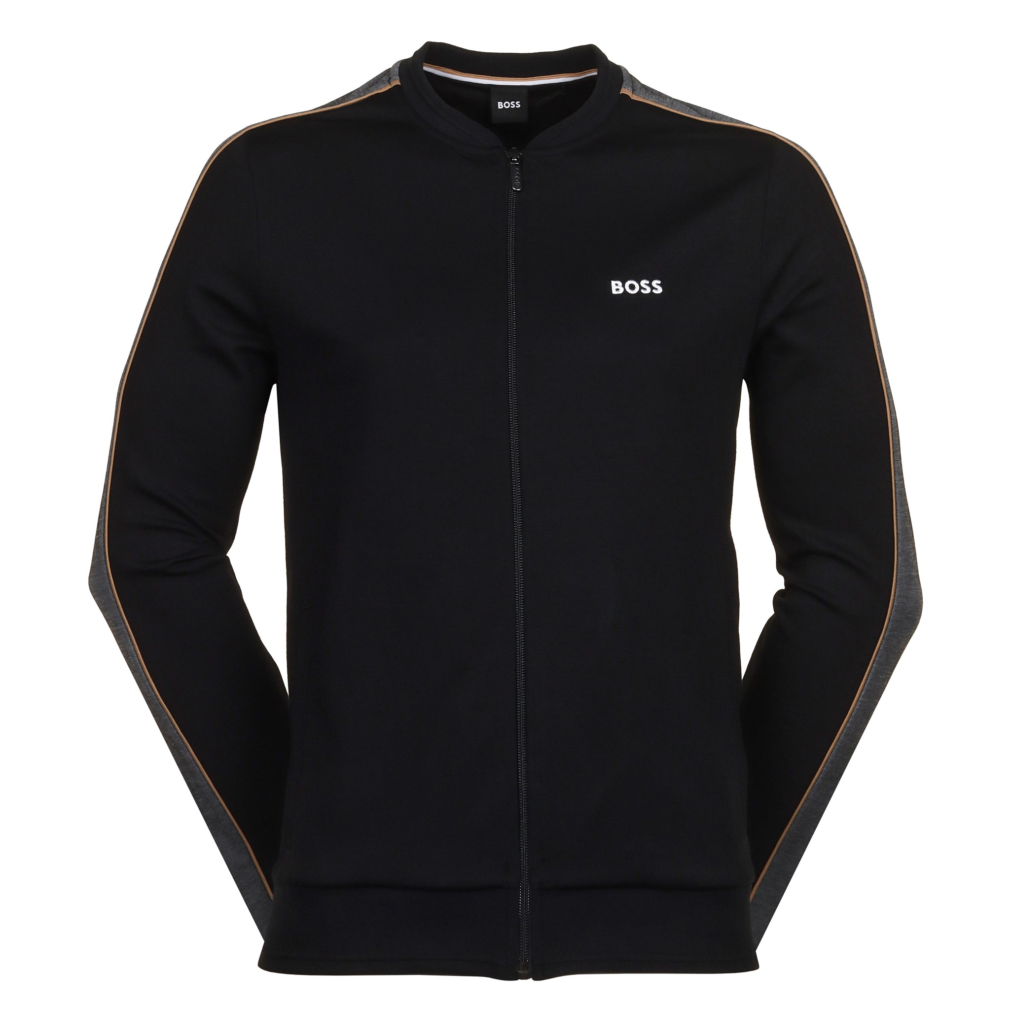 BOSS Tracksuit Full Zip College Collar Jacket SP24 50511037 Black 001 ...