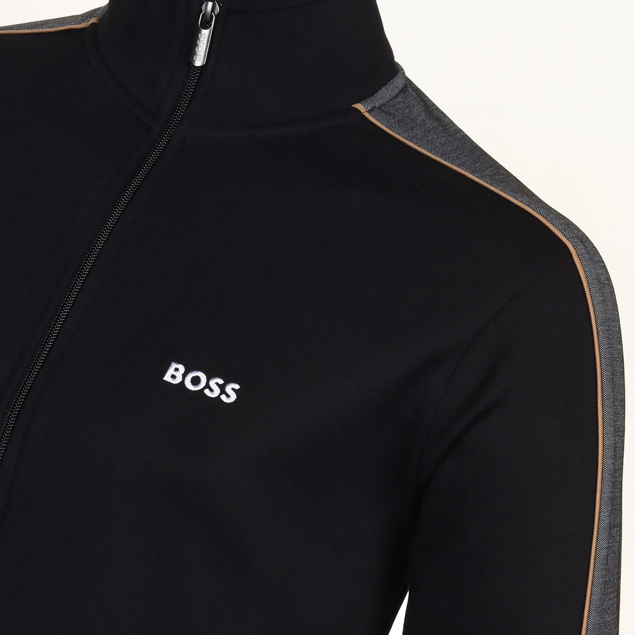 Black and shop gold boss tracksuit