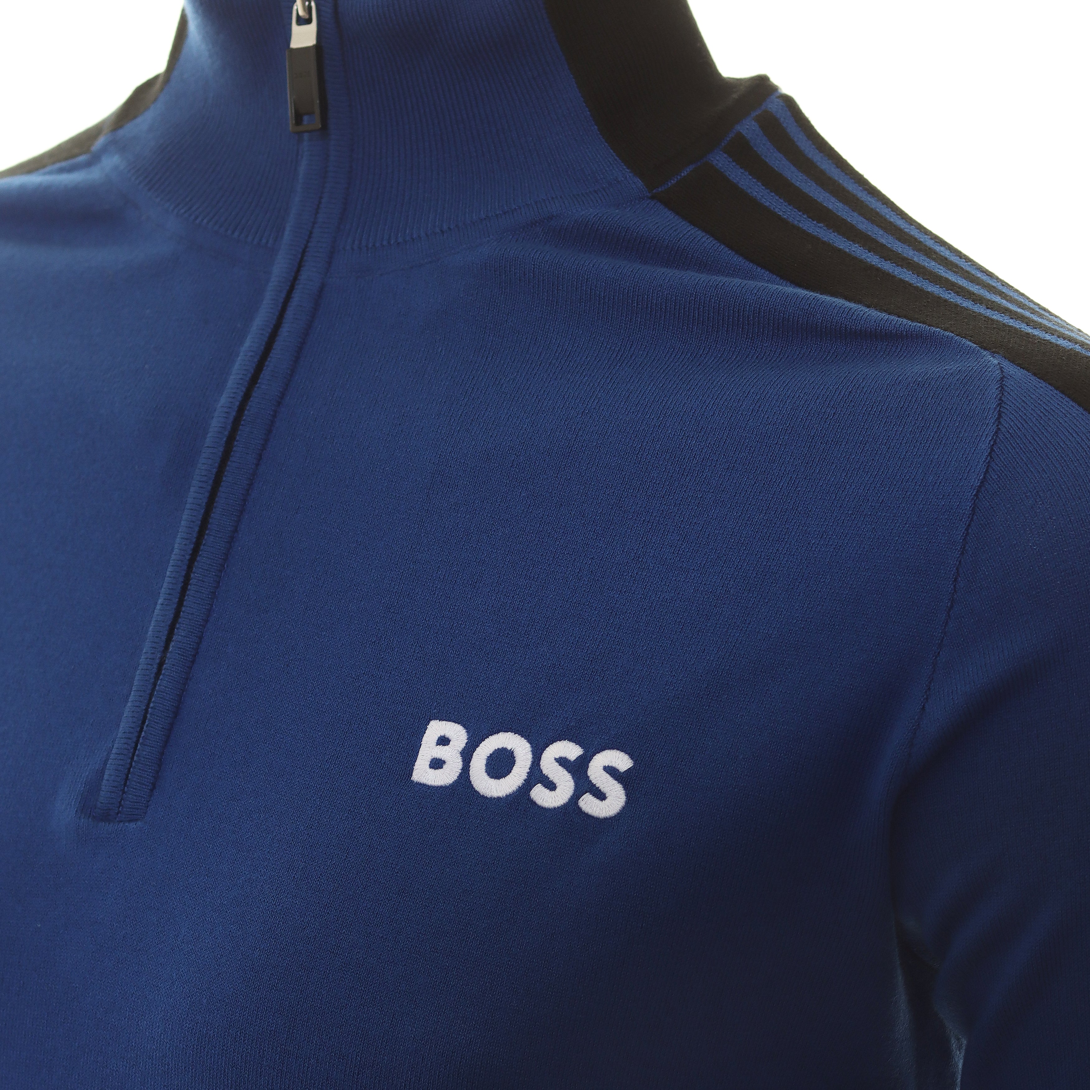 BOSS Zolkar Half Zip Sweater 50493769 Bright Blue 438 | Function18 ...