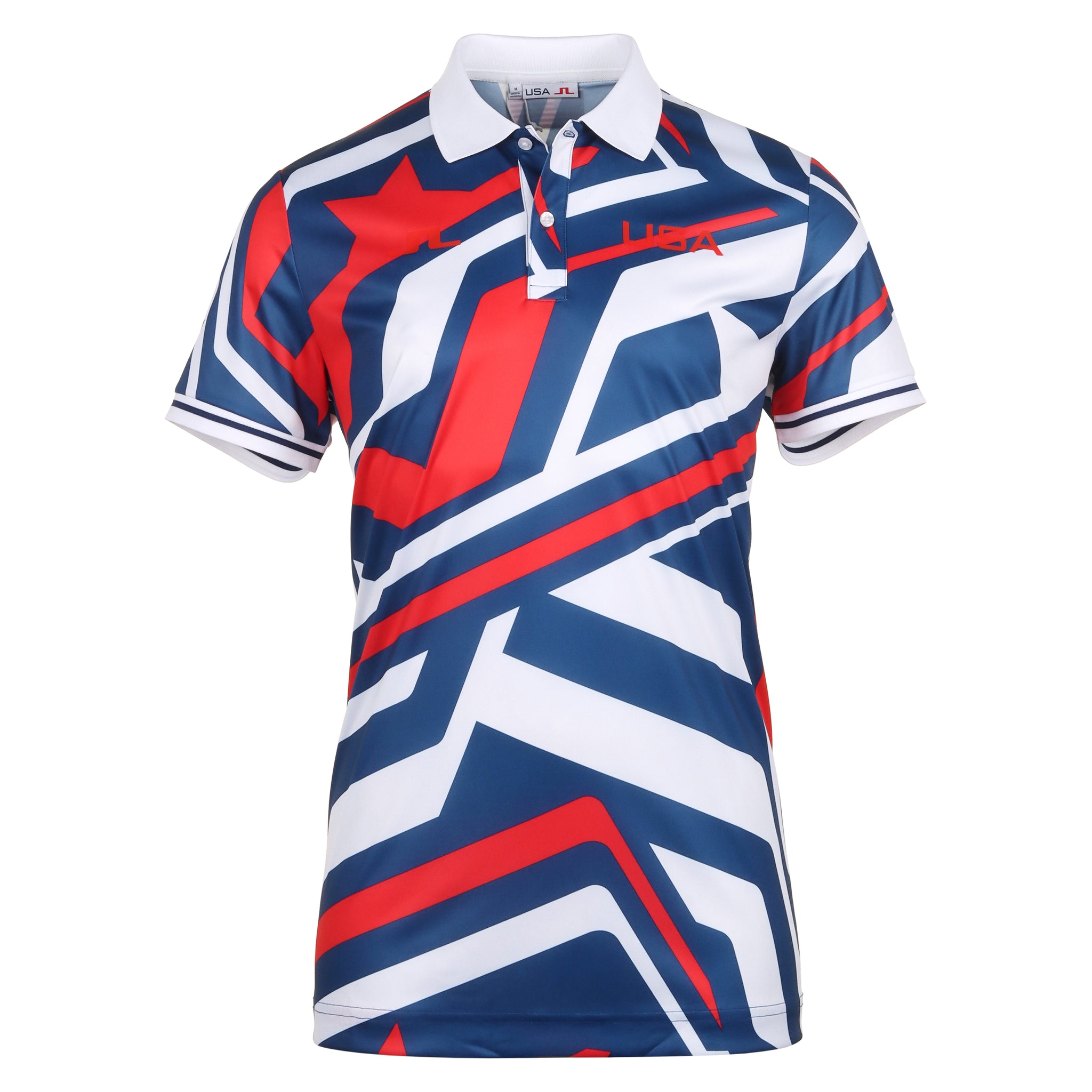 J.Lindeberg Golf x USA Alois Print Olympic Polo Shirt