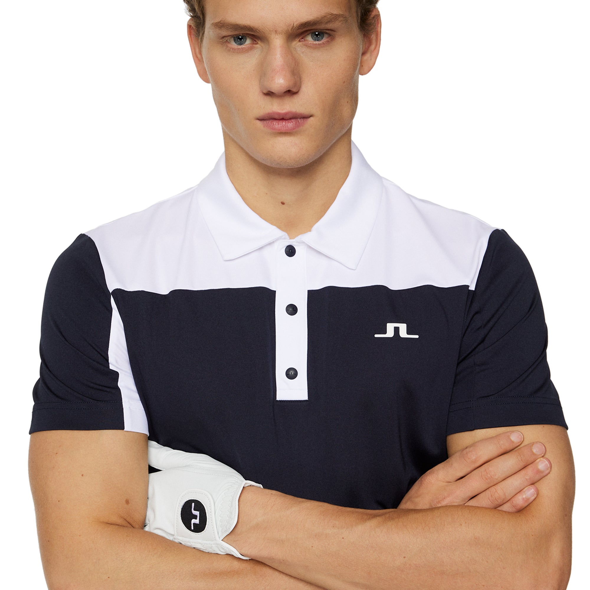 J.Lindeberg Golf Anders Polo Shirt SS25 JL Navy 6855