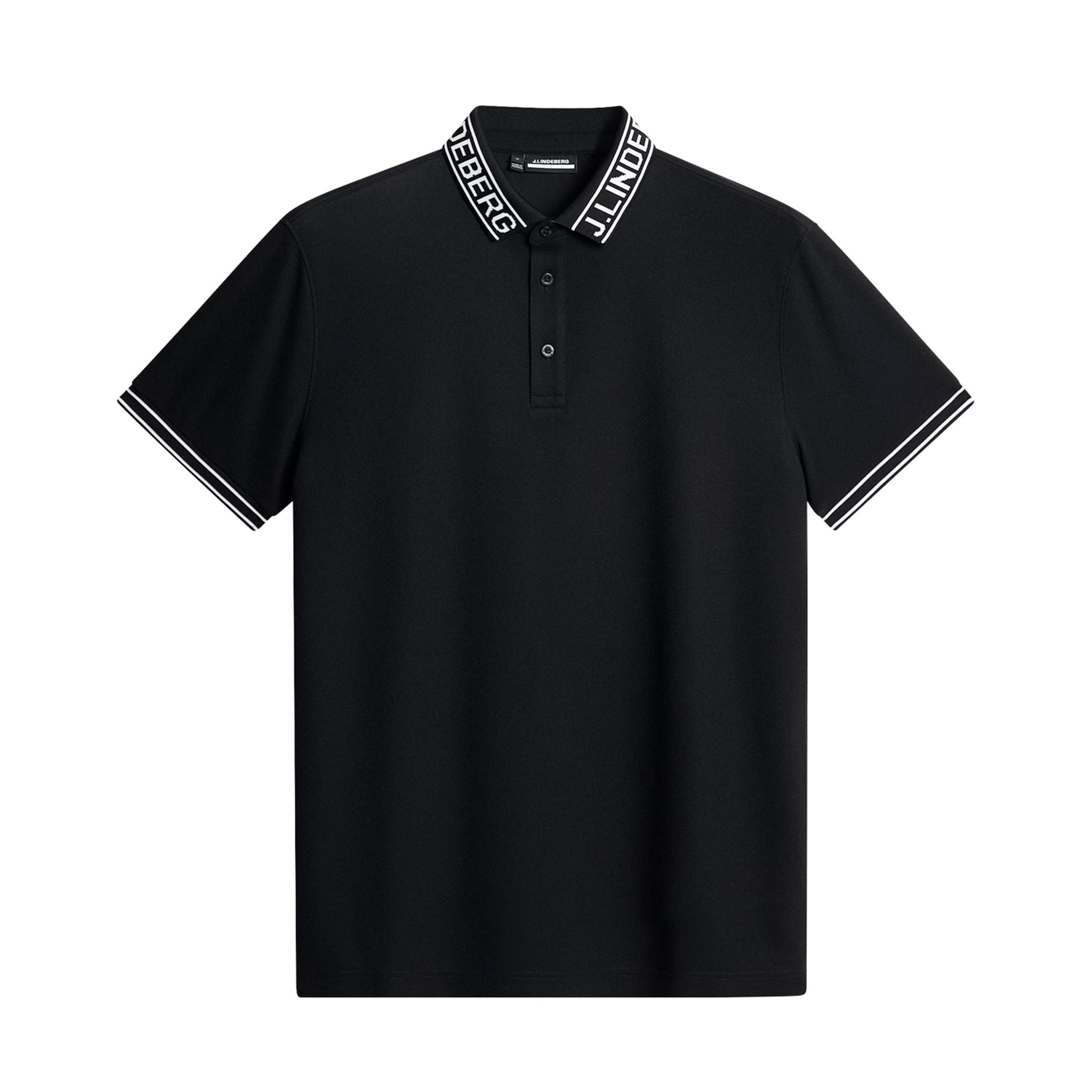 J.Lindeberg Golf Austin Polo Shirt SS25 Black 9999