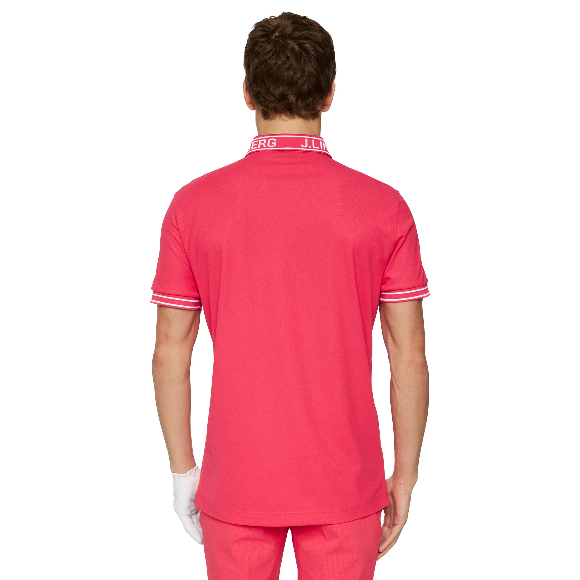 J.Lindeberg Golf Austin Polo Shirt SS25 Azalea Q113