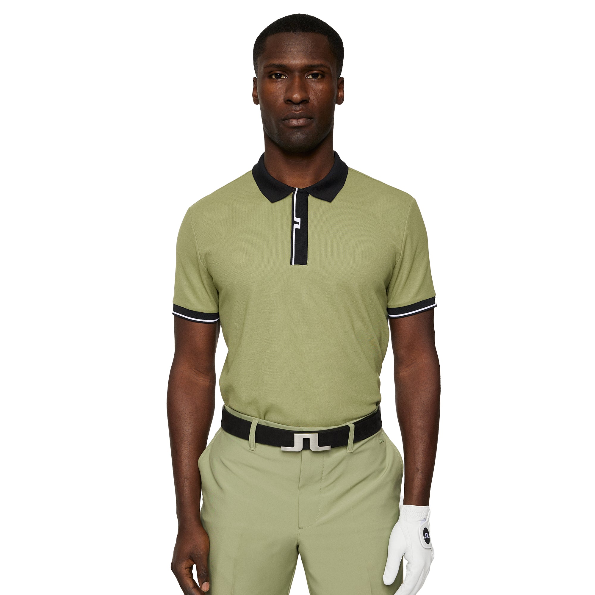 J.Lindeberg Golf Bay Polo Shirt SS25 Oil Green M311