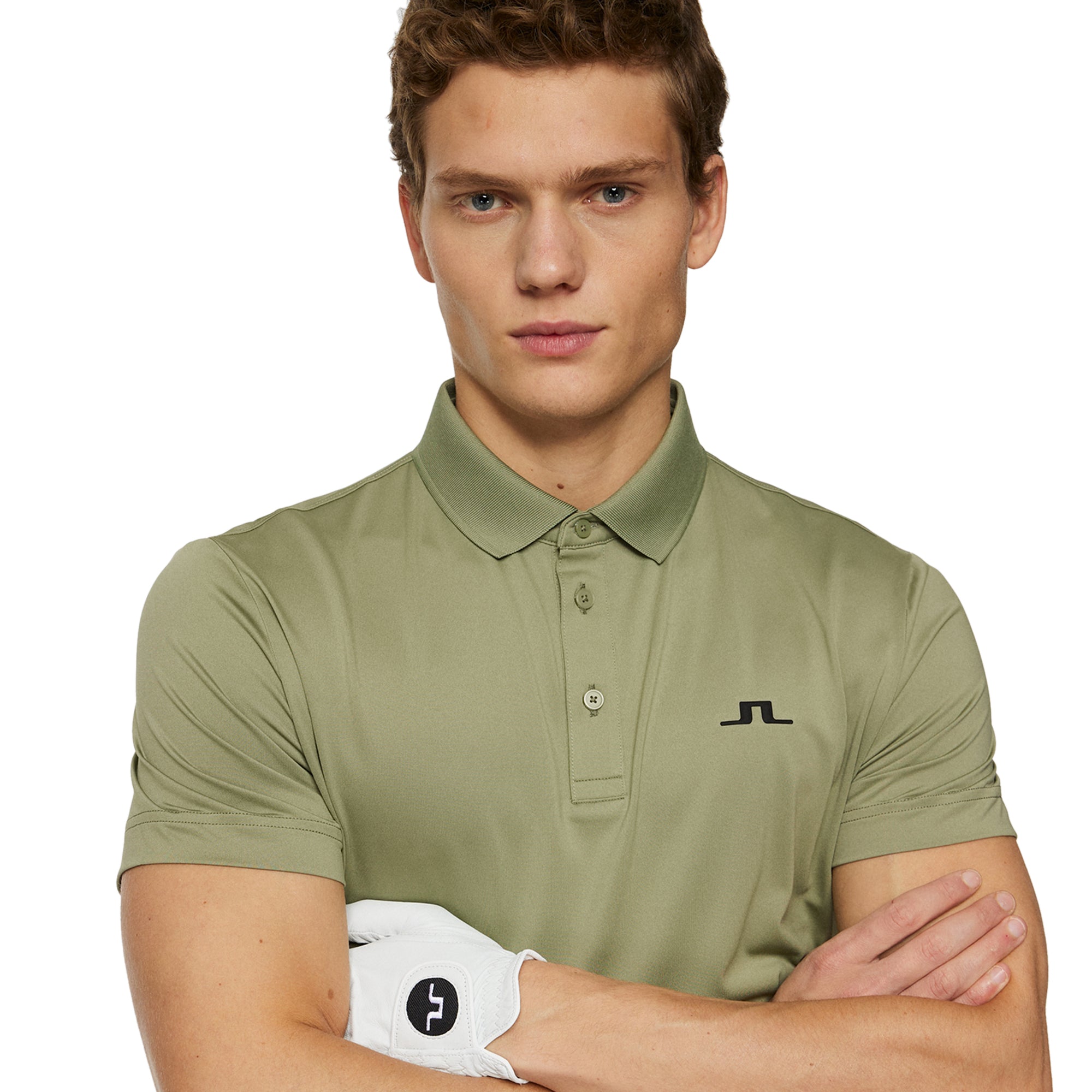 J.Lindeberg Golf Bridge Polo Shirt SS25 Oil Green M311