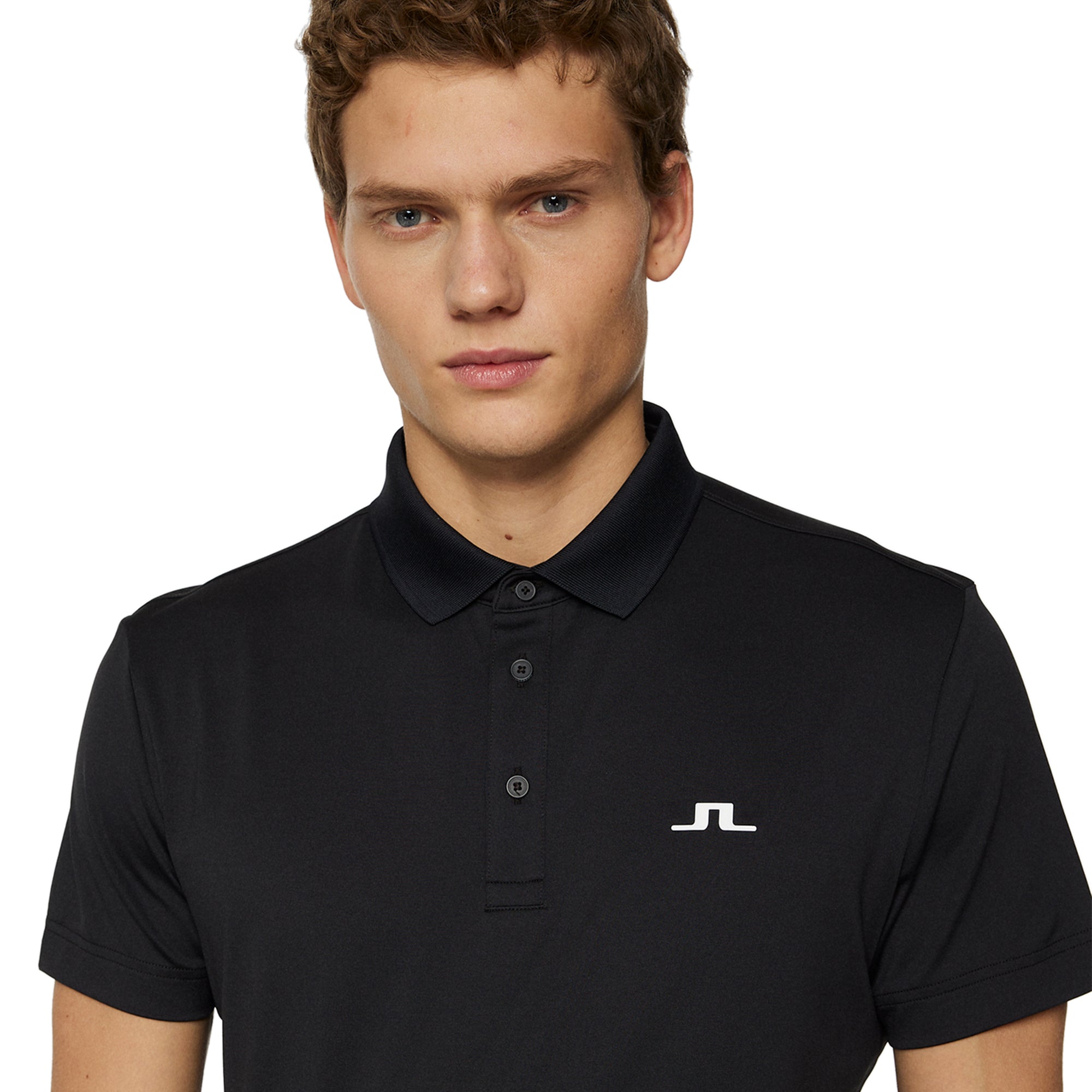 J.Lindeberg Golf Bridge Polo Shirt SS25 Black 9999