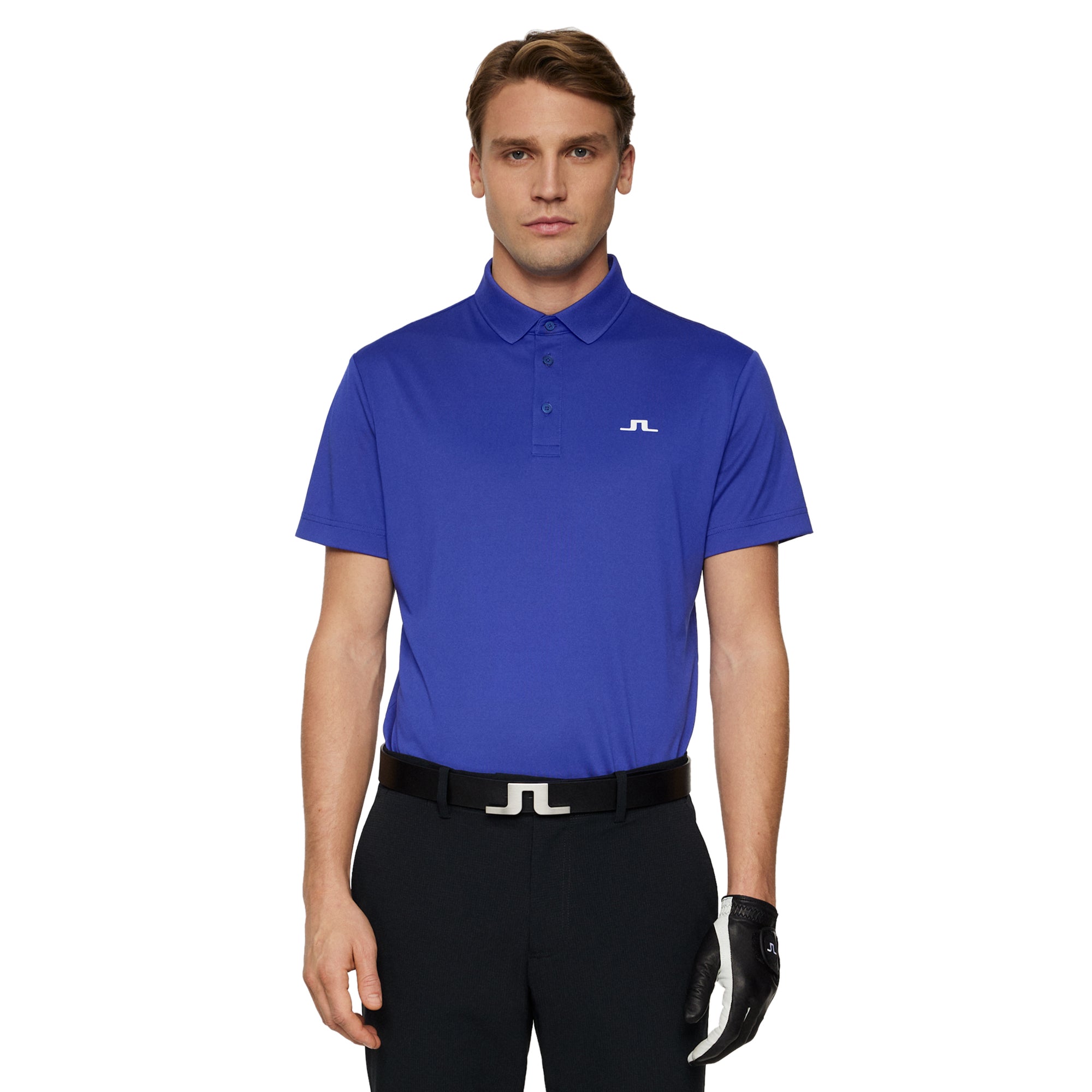 J.Lindeberg Golf Bridge Polo Shirt SS25 Clematis Blue O356