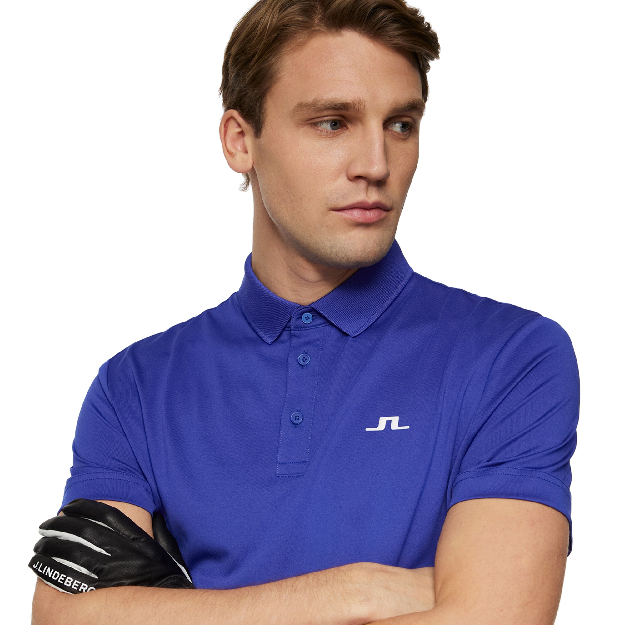 J.Lindeberg Golf Bridge Polo Shirt SS25 Clematis Blue O356