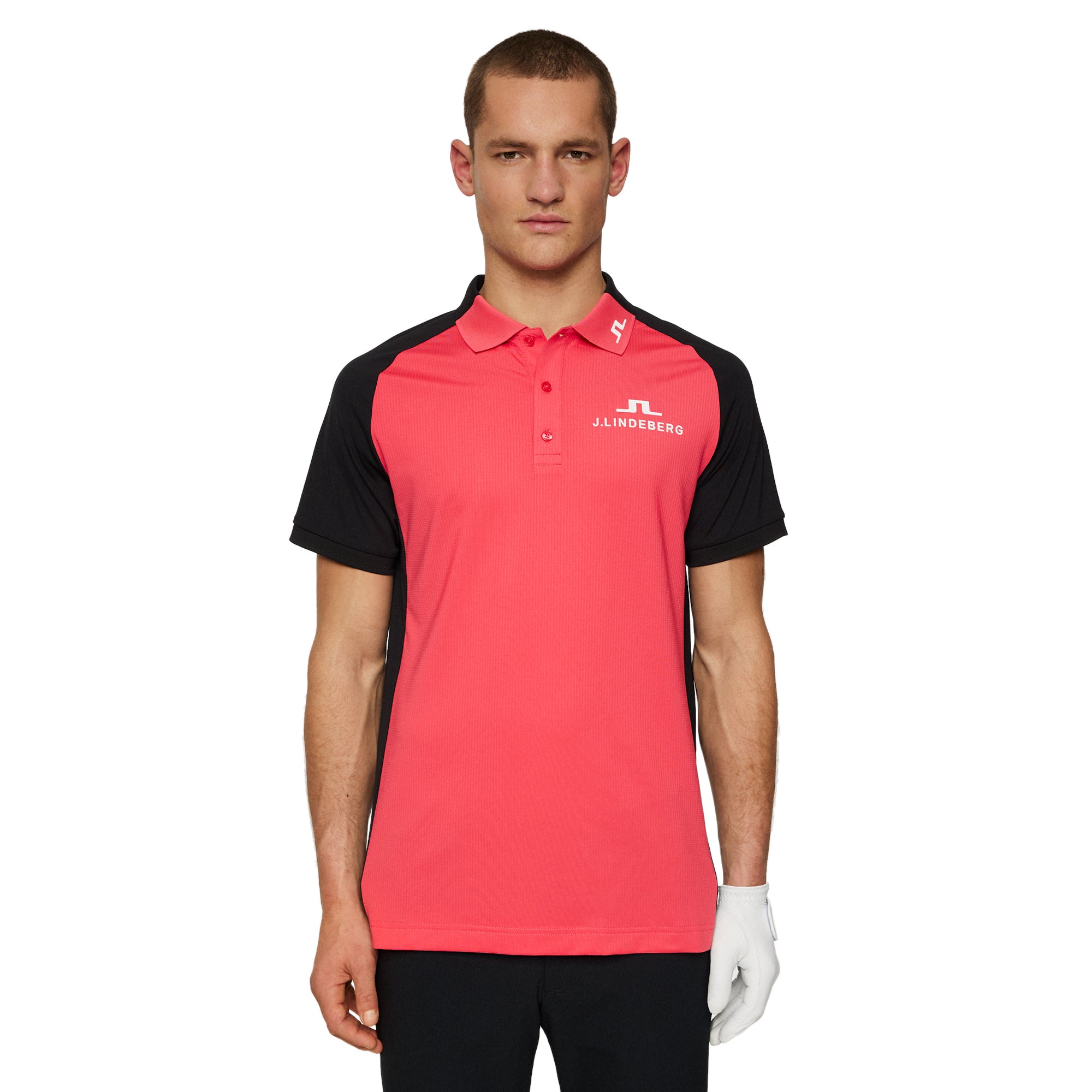 J.Lindeberg Golf Calle Tour Polo Shirt SS25 Azalea Wave Pink S221