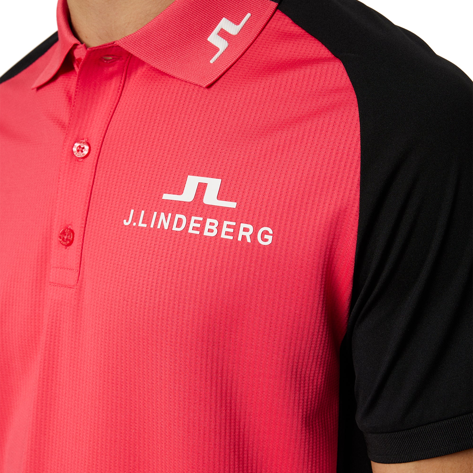 J.Lindeberg Golf Calle Tour Polo Shirt SS25 Azalea Wave Pink S221