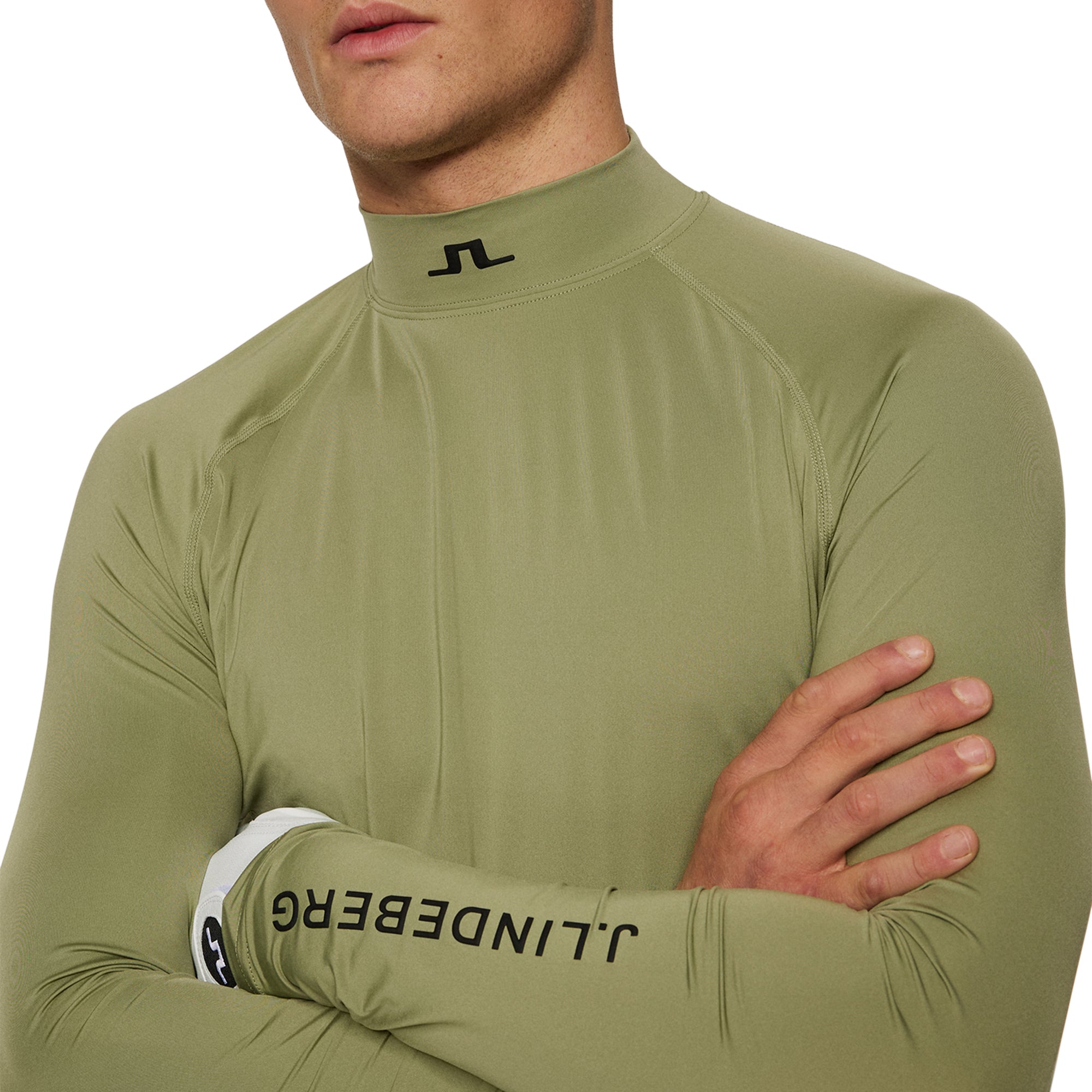 J.Lindeberg Golf Ello Compression Baselayer SS25 Oil Green M311