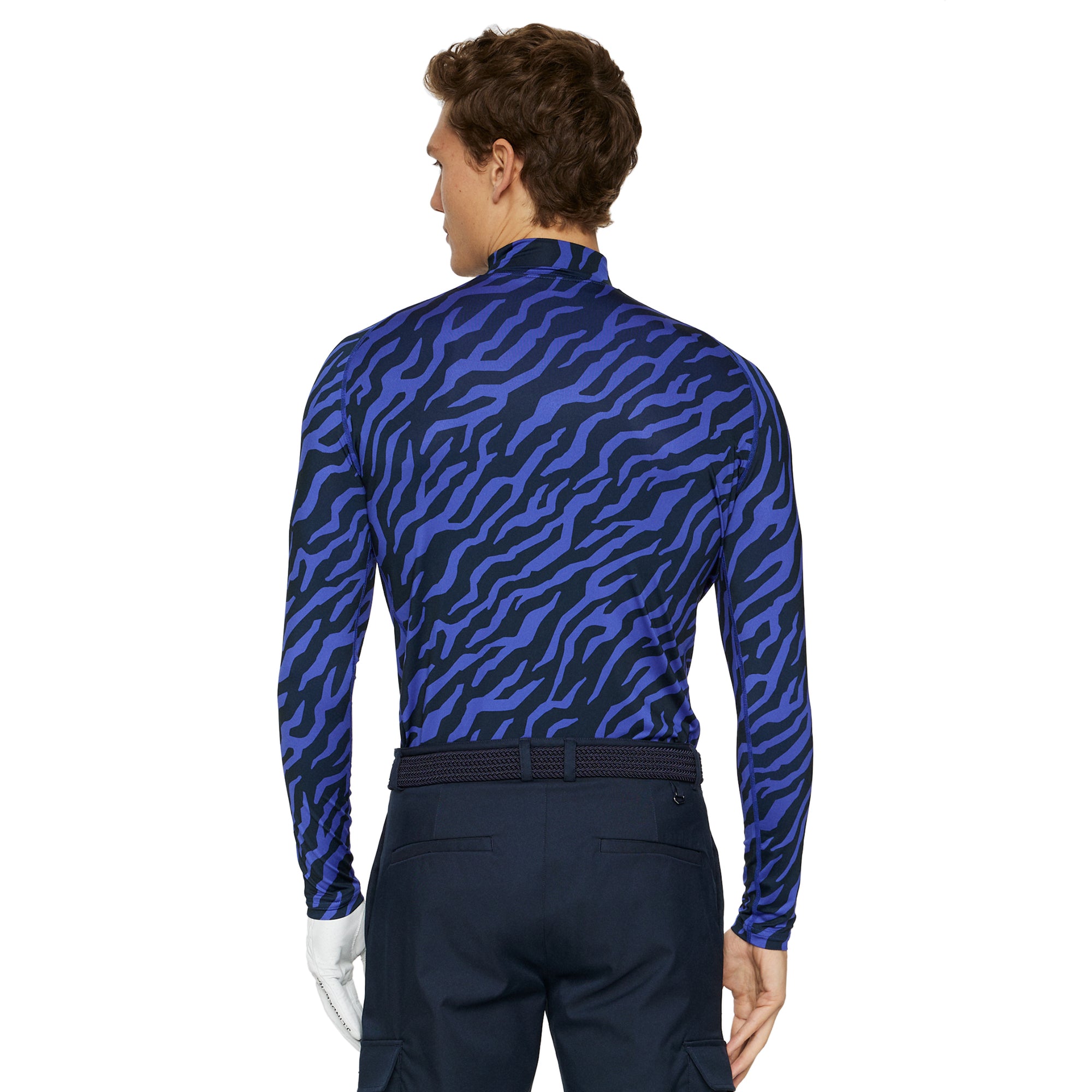 J.Lindeberg Golf Ello Print Compression Baselayer SS25 Tour Tiger Clematis O540