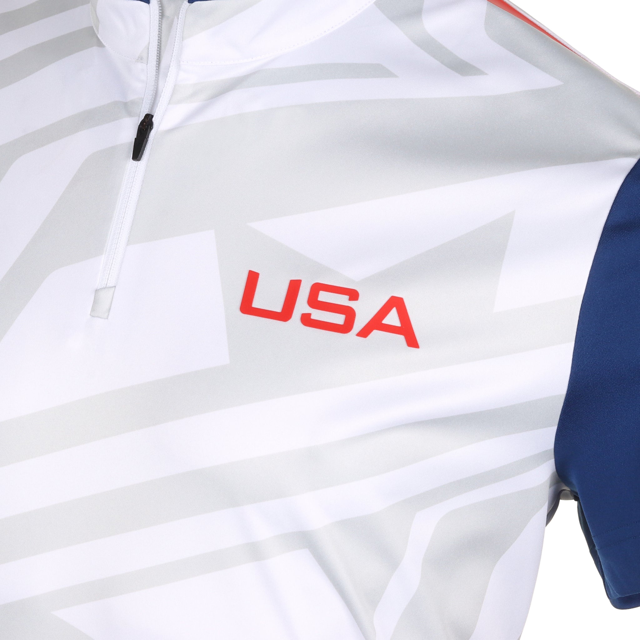 J.Lindeberg Golf x USA Fabien Mock Neck Olympic Polo Shirt