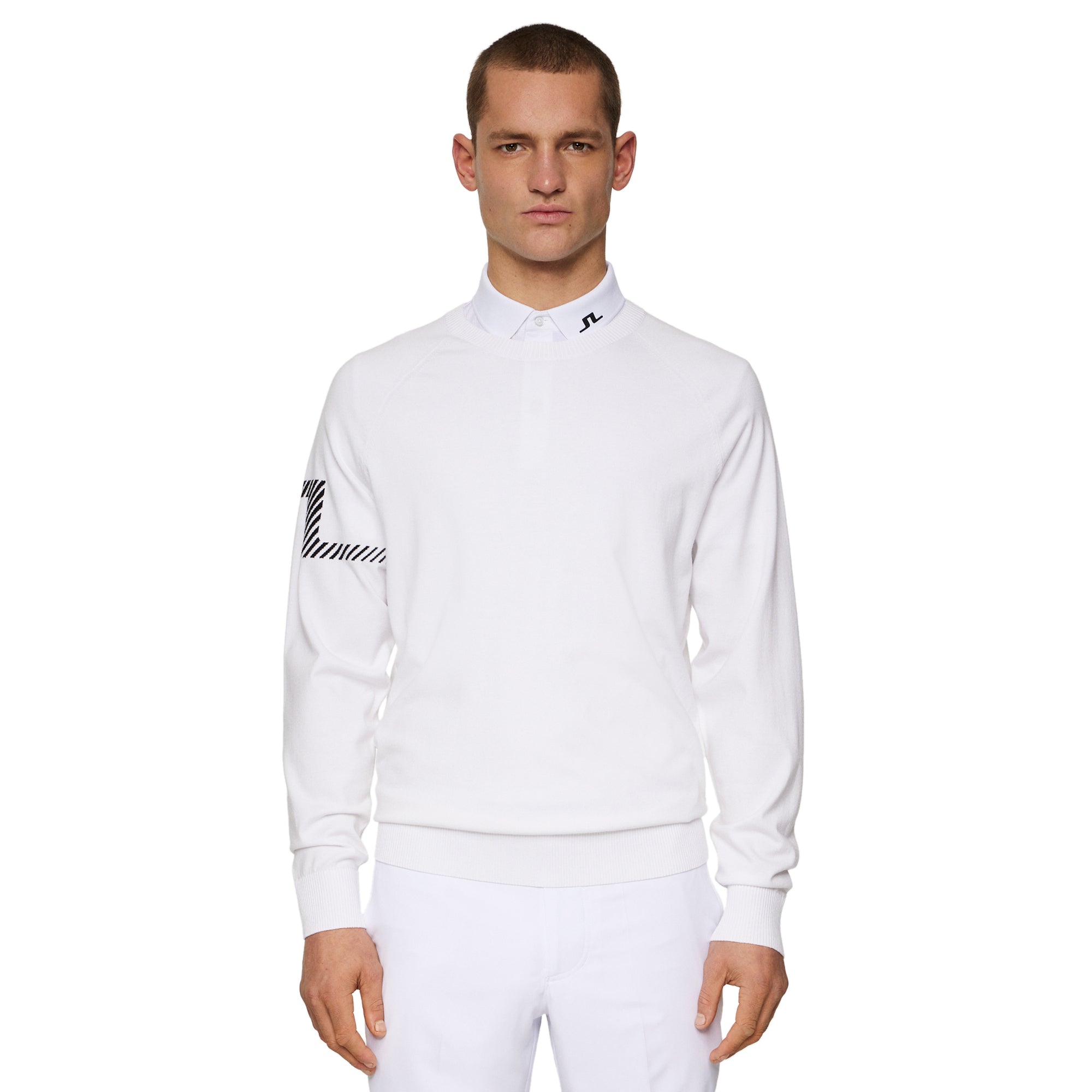 J.Lindeberg Golf Heath Knitted Sweater SS25 White 0000