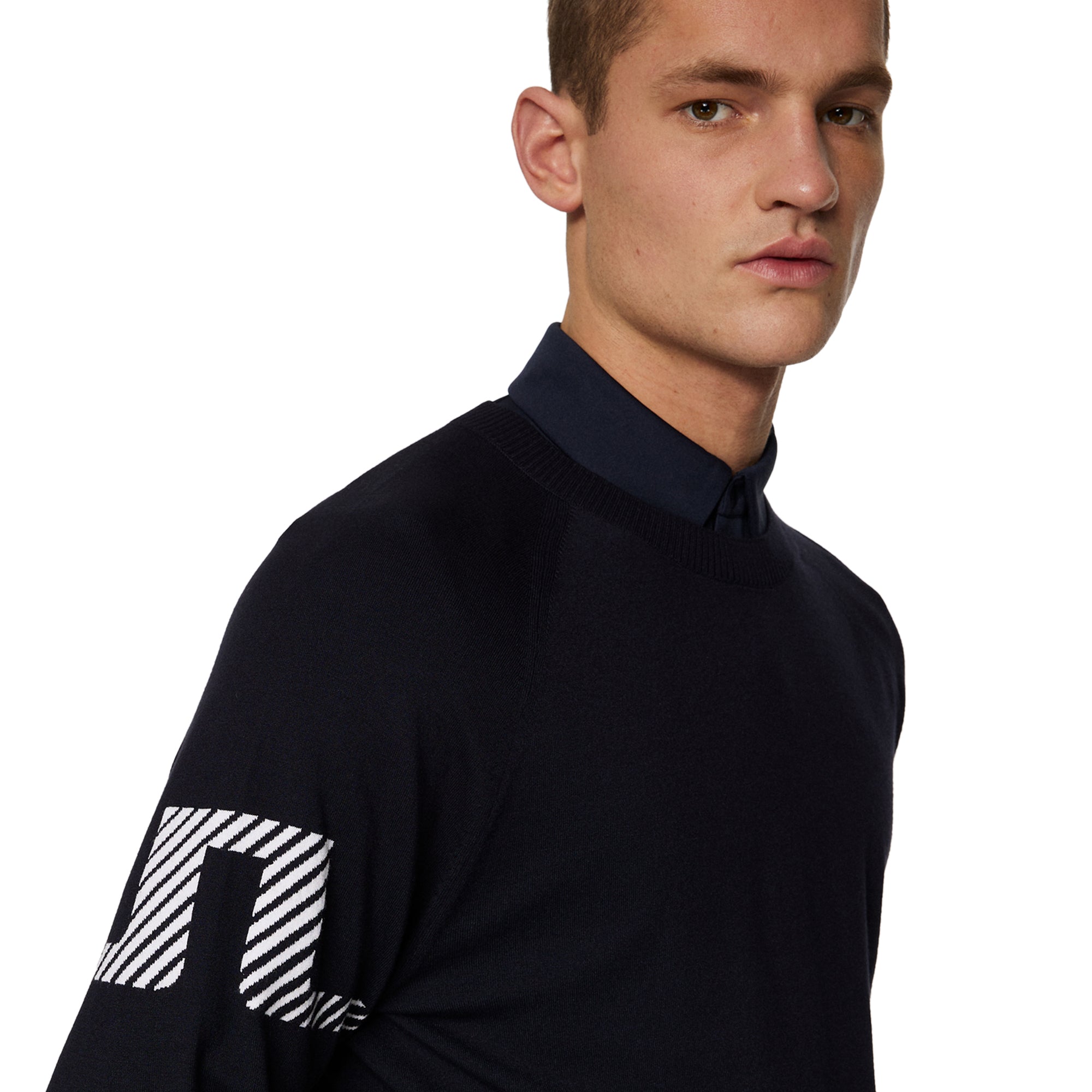 J.Lindeberg Golf Heath Knitted Sweater SS25 JL Navy 6855