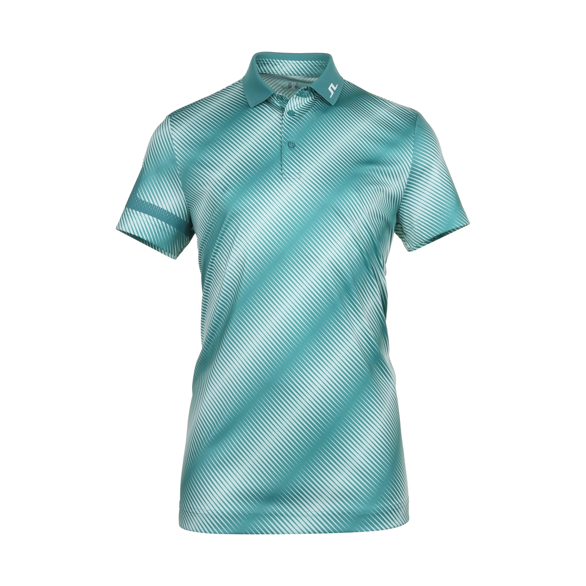 J.Lindeberg Golf Heath Print Polo Shirt PS25 Comb Teal M533