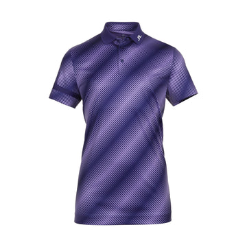 J.Lindeberg Golf Heath Print Polo Shirt PS25 Comb Deep Wisteria Q290