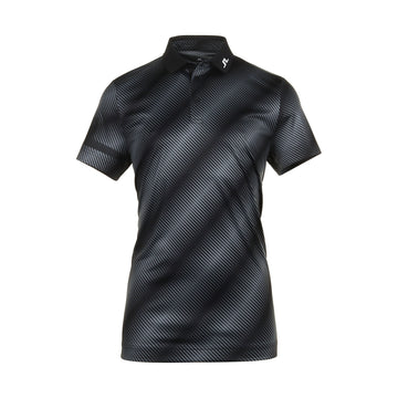 J.Lindeberg Golf Heath Print Polo Shirt PS25 Comb Black W101